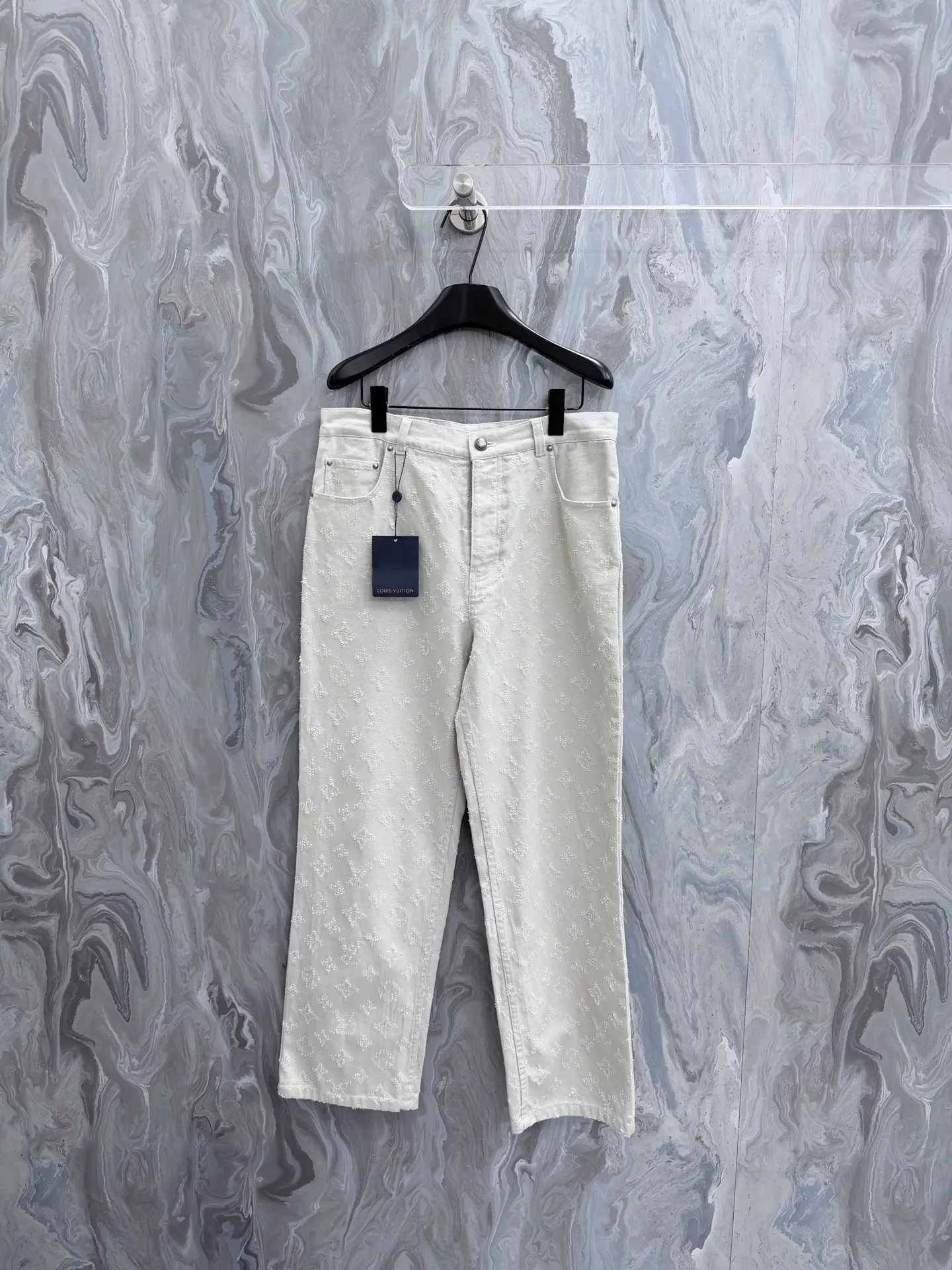 Monogram Needle-Punch Straight-Leg Jeans D27023333