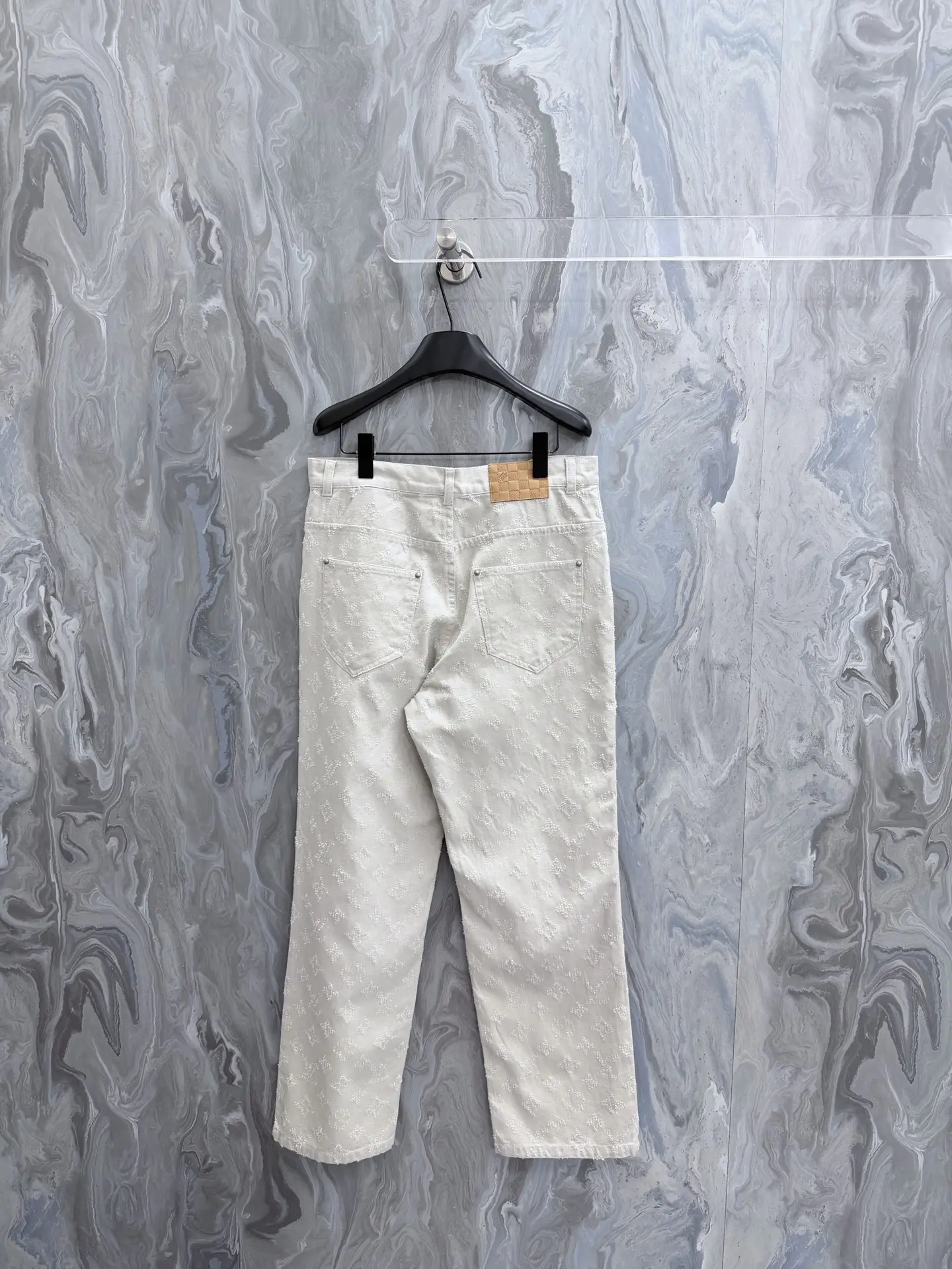 Monogram Needle-Punch Straight-Leg Jeans D27023333 — view 2