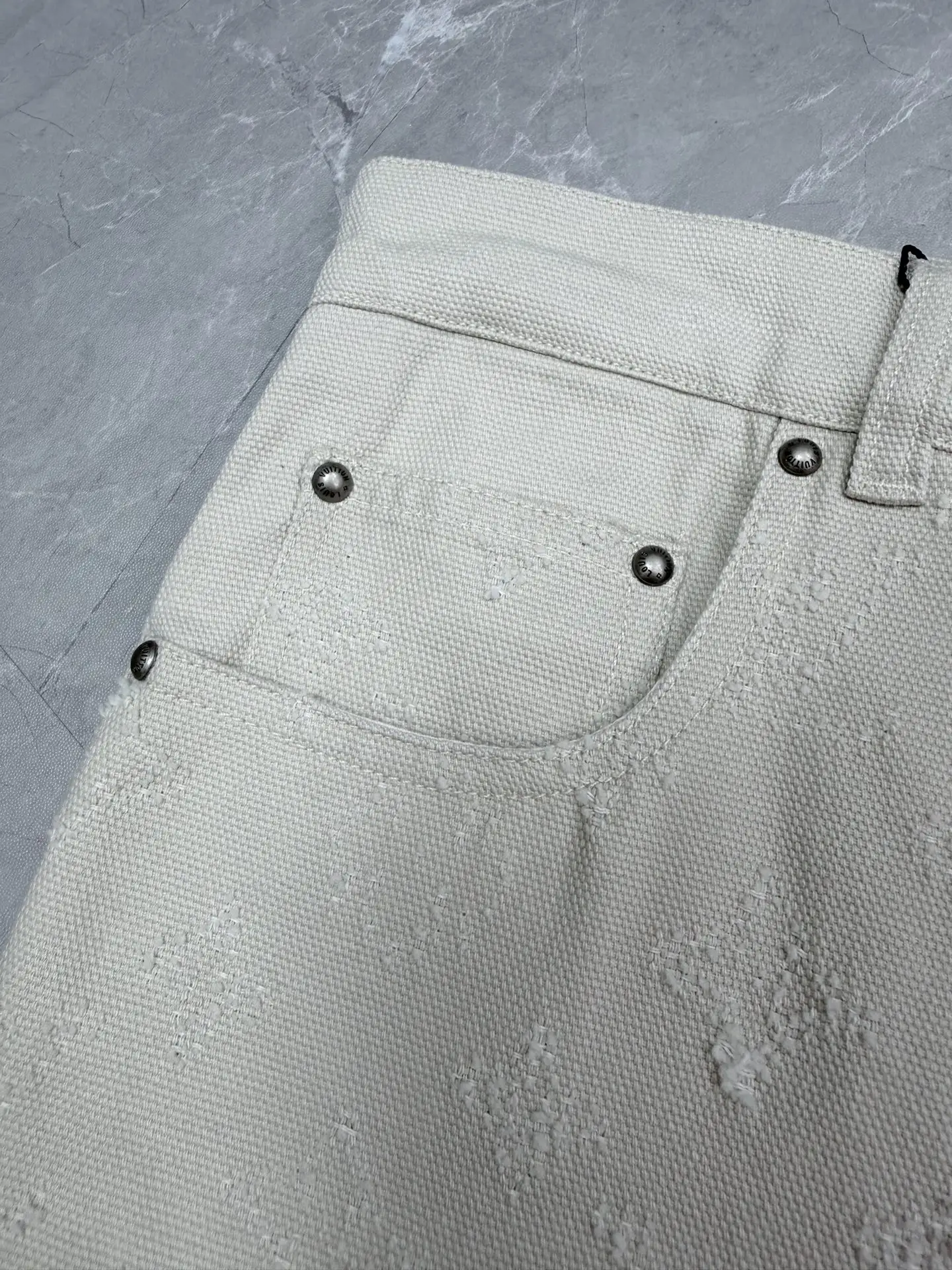 Monogram Needle-Punch Straight-Leg Jeans D27023333 — view 4