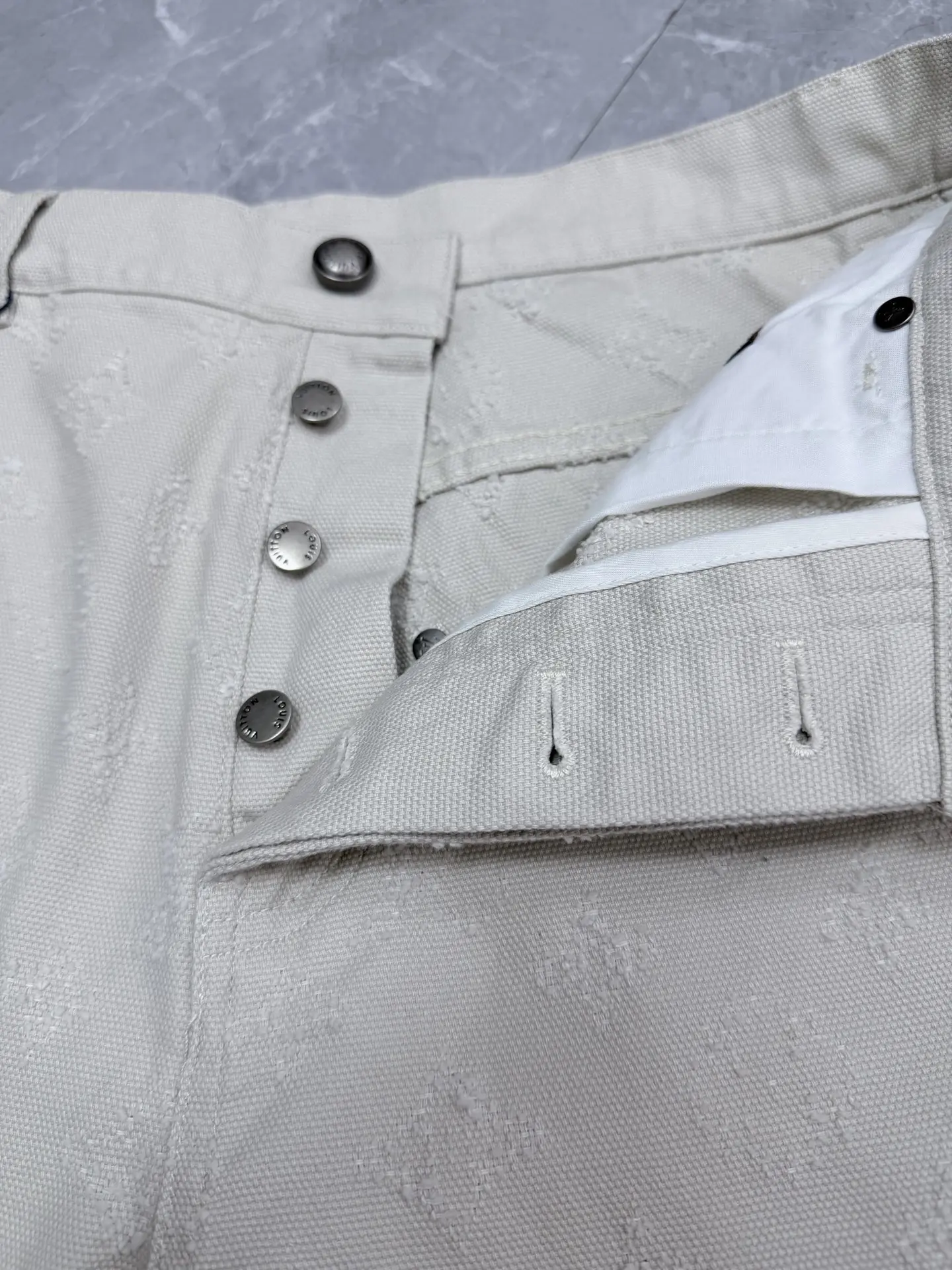 Monogram Needle-Punch Straight-Leg Jeans D27023333 — view 5