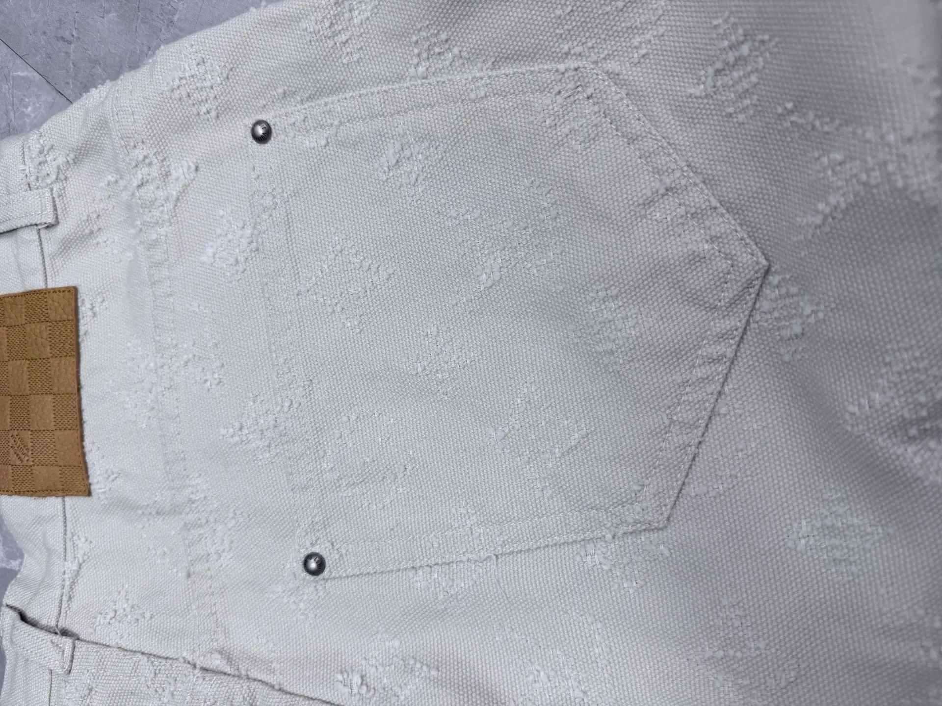 Monogram Needle-Punch Straight-Leg Jeans D27023333 — view 8