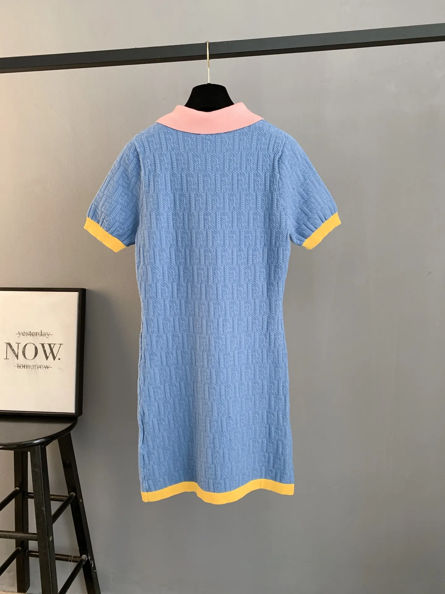 FF Monogram Jacquard Knit Polo Dress D27024062 — view 2