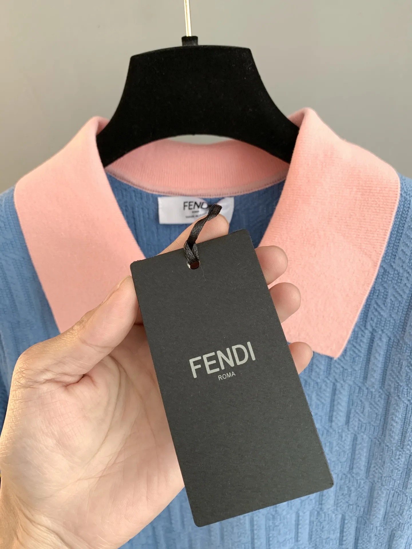 FF Monogram Jacquard Knit Polo Dress D27024062 — view 11