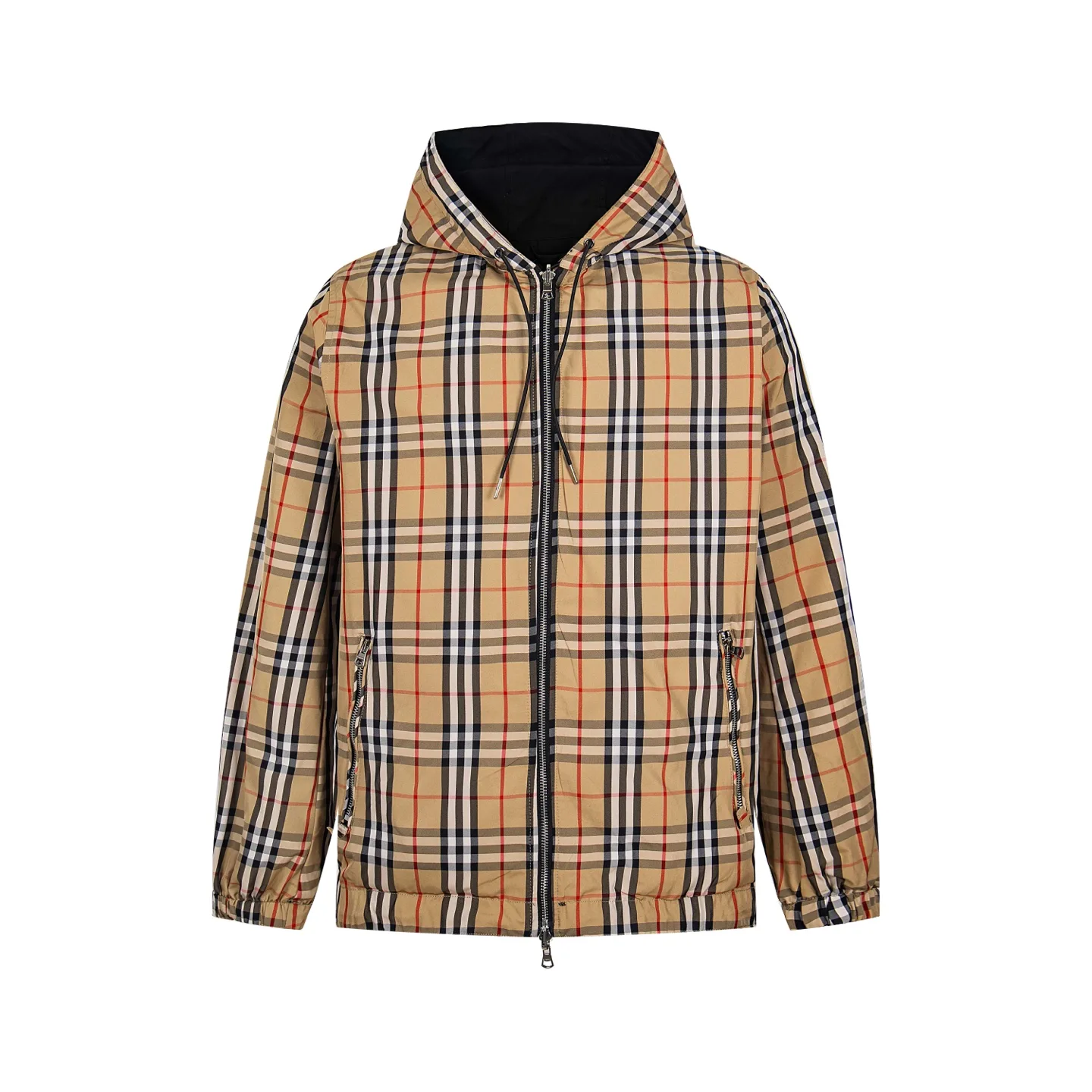 Reversible Check Hooded Jacket D27523495