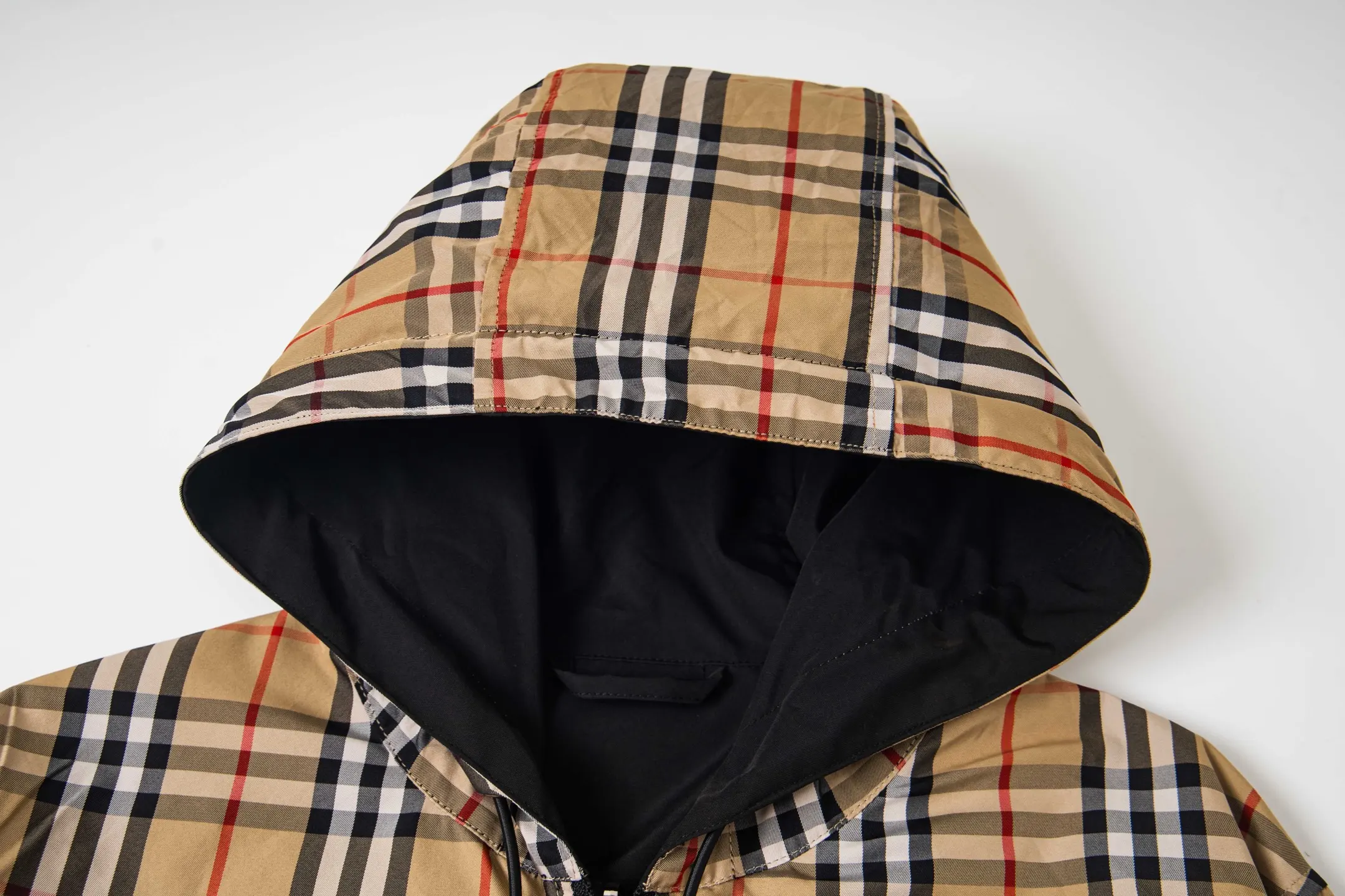 Reversible Check Hooded Jacket D27523495 — view 3