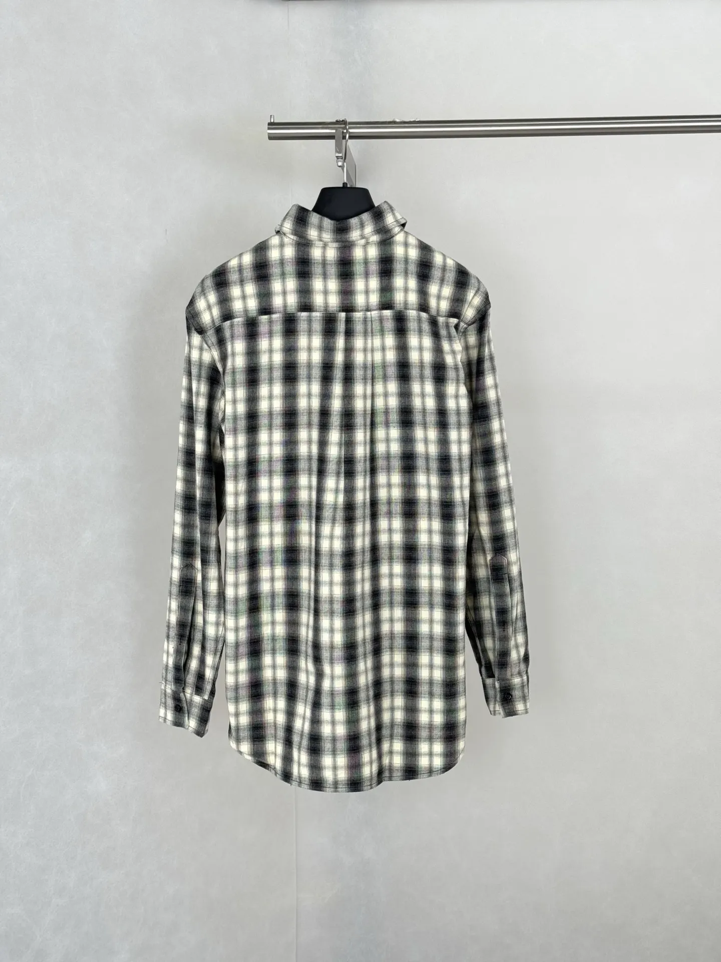 Logo-Embroidered Checked Flannel Shirt D27521231 — view 2