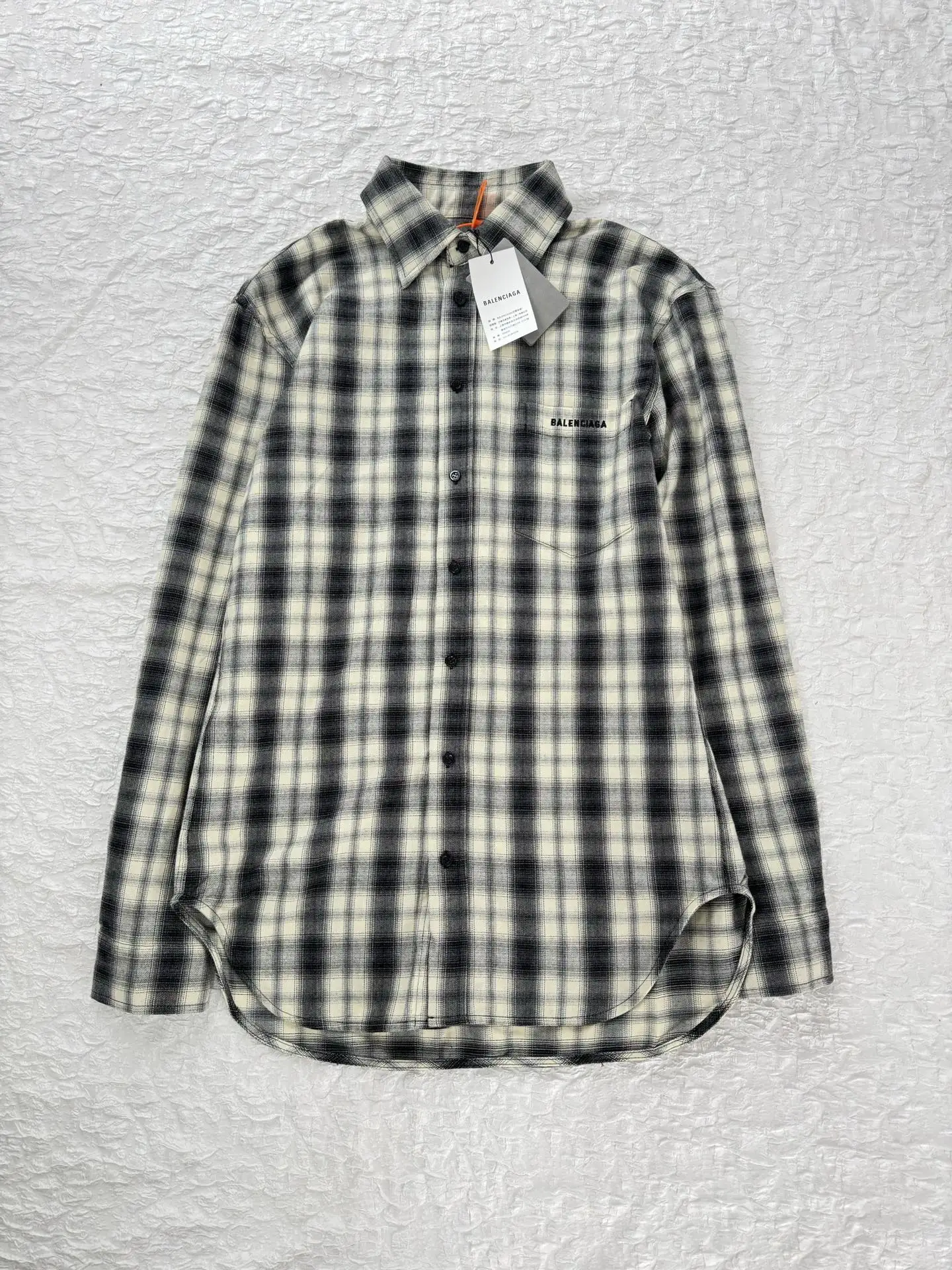 Logo-Embroidered Checked Flannel Shirt D27521231 — view 3