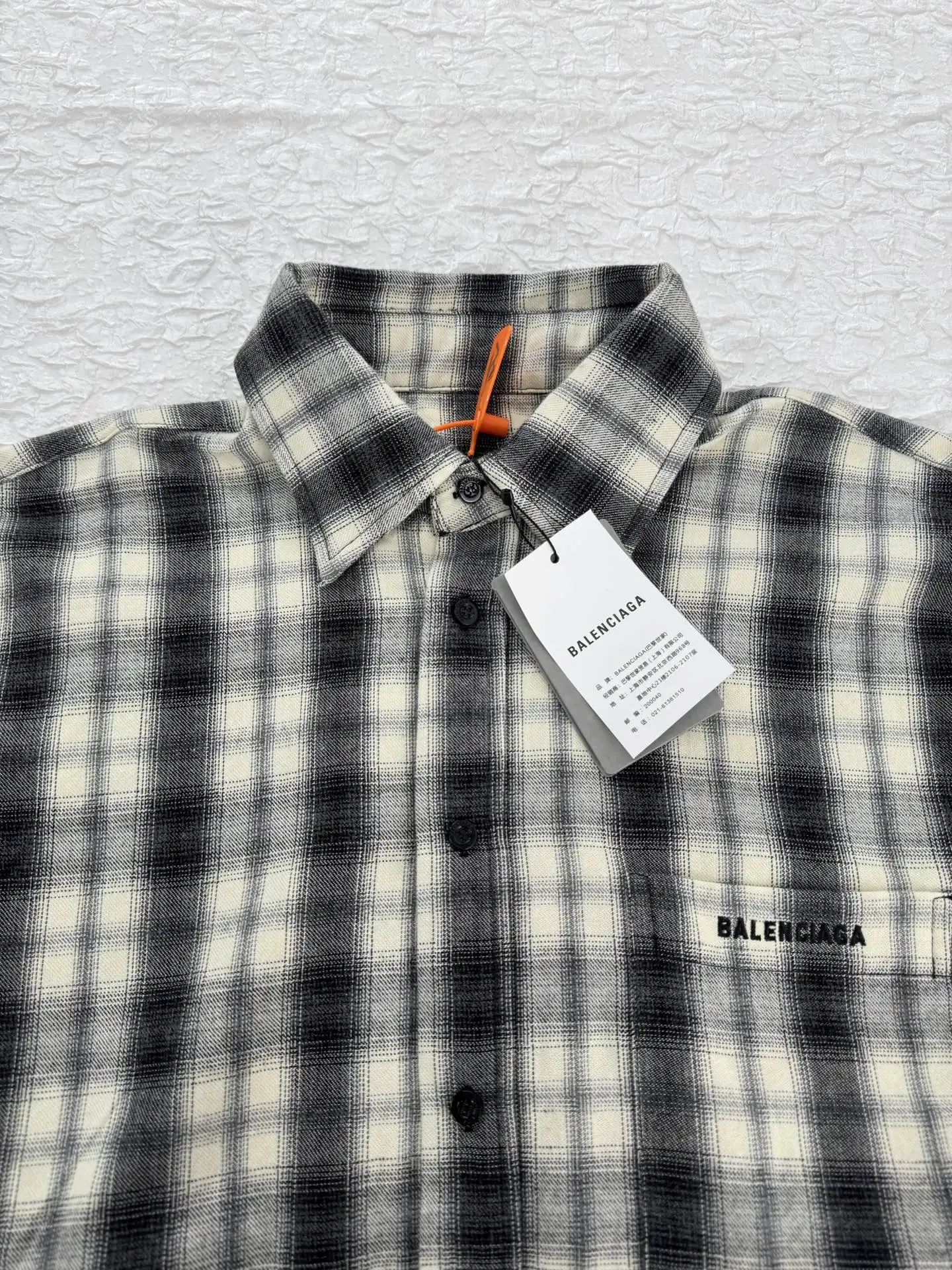 Logo-Embroidered Checked Flannel Shirt D27521231 — view 4