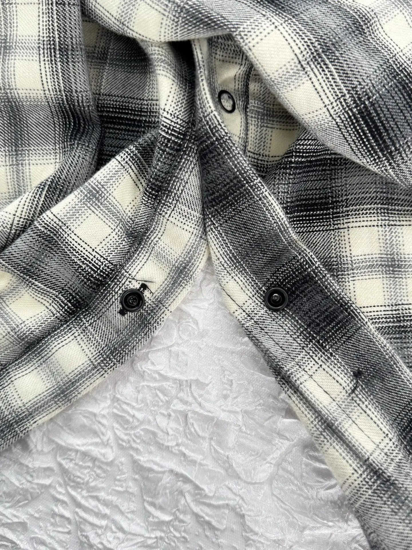 Logo-Embroidered Checked Flannel Shirt D27521231 — view 7