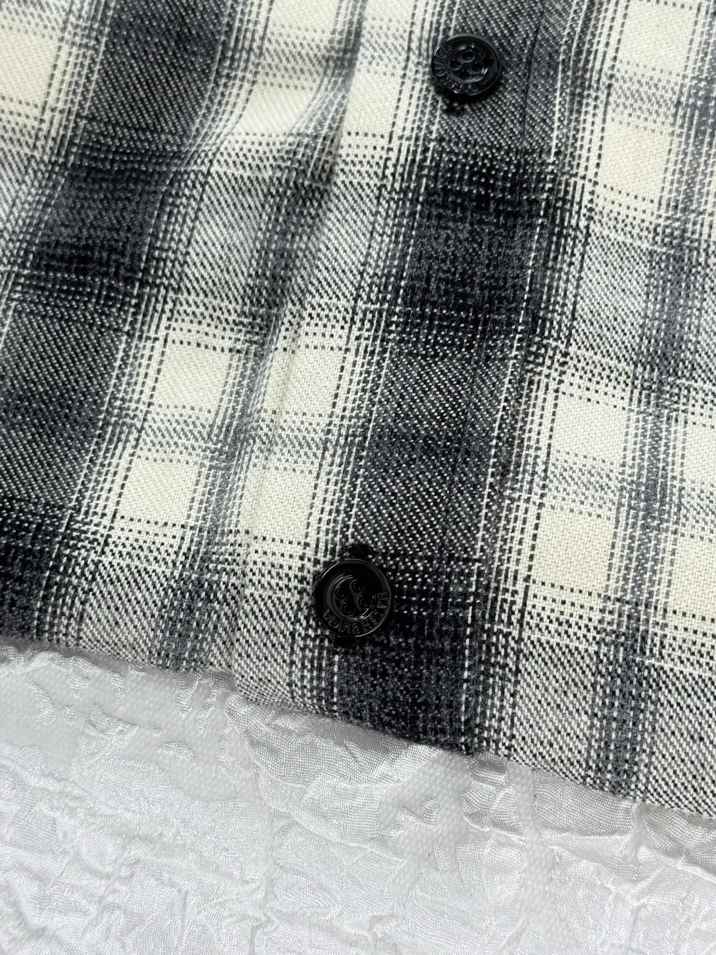 Logo-Embroidered Checked Flannel Shirt D27521231 — view 8