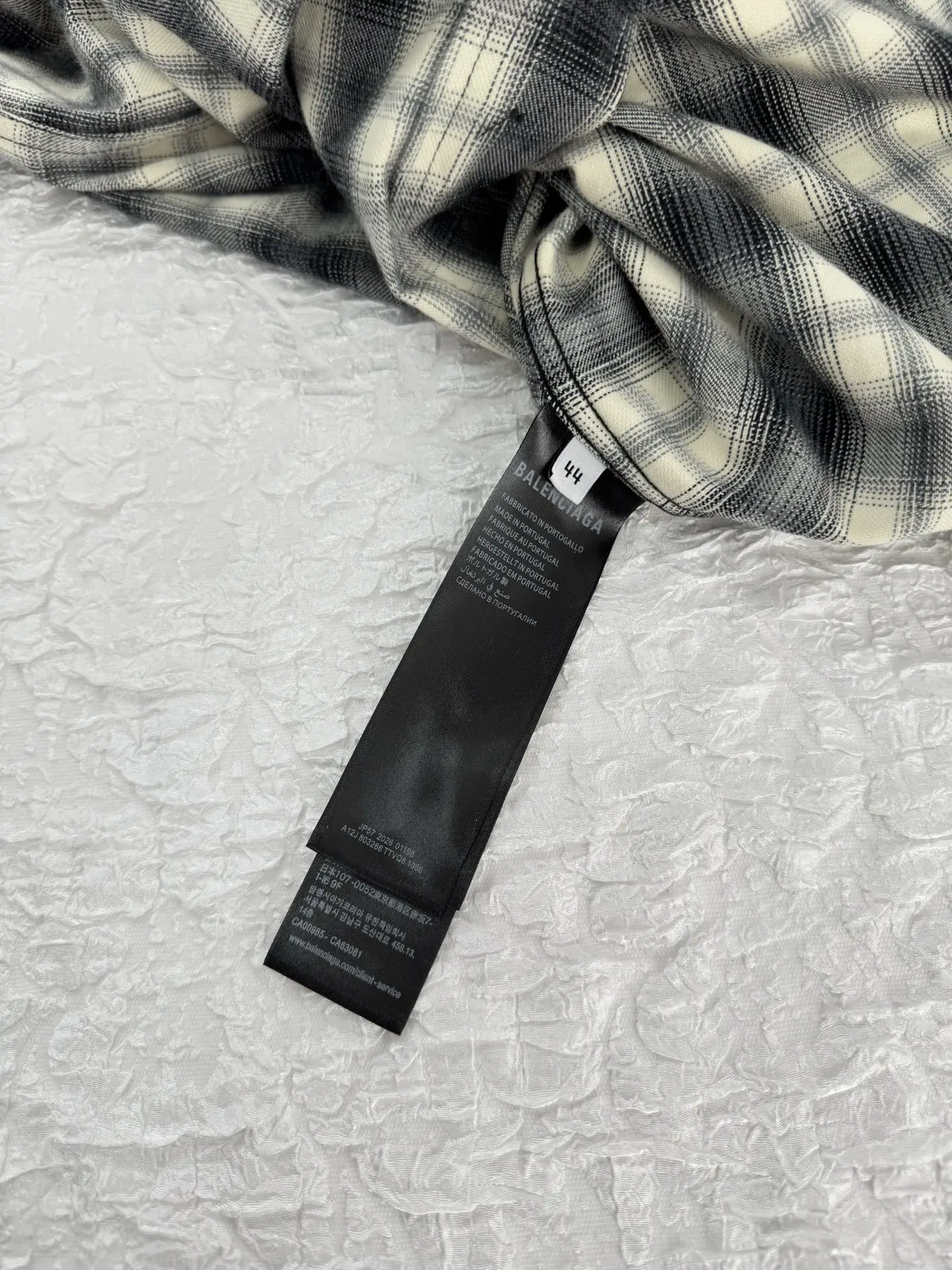 Logo-Embroidered Checked Flannel Shirt D27521231 — view 9