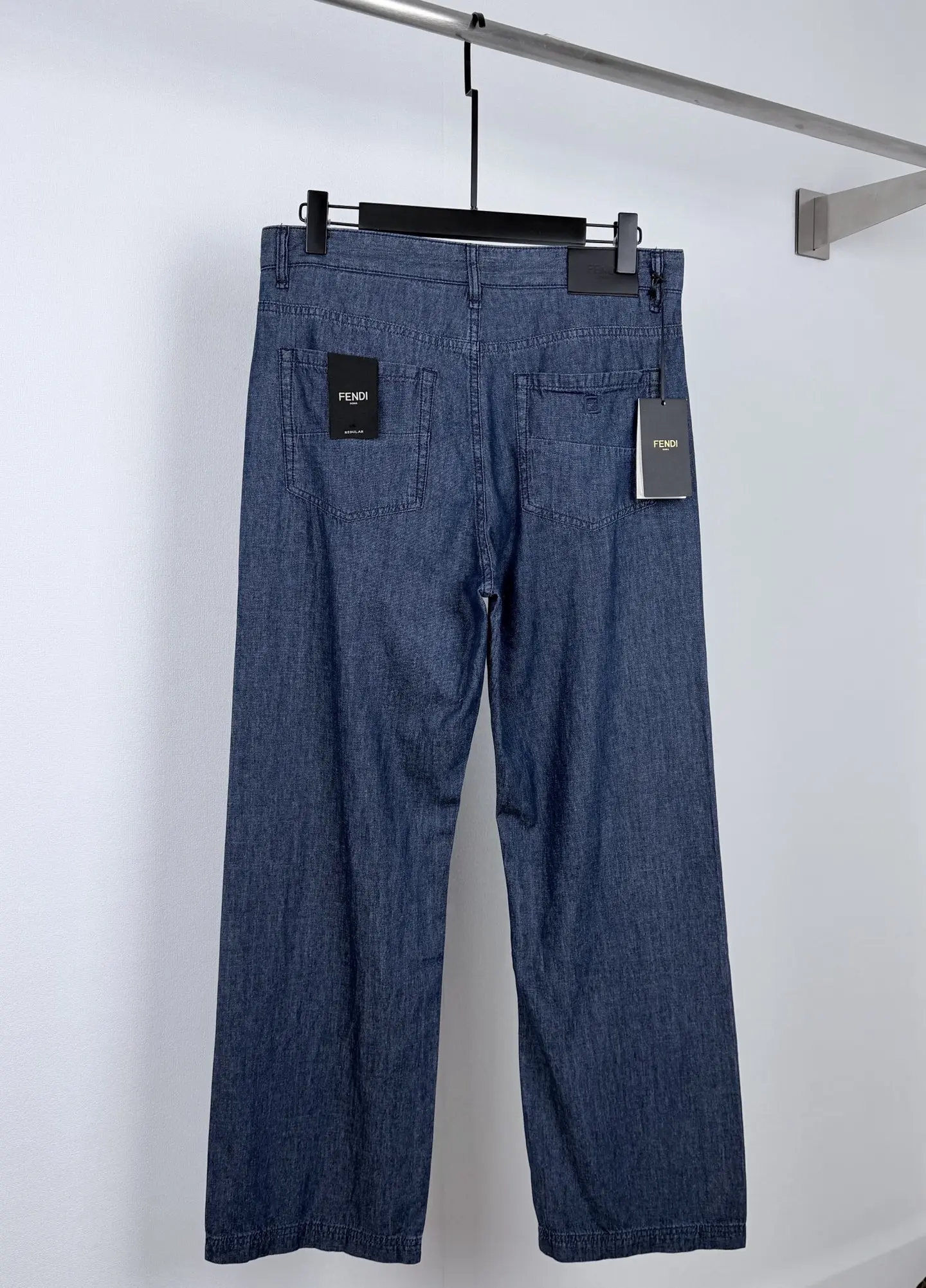 FF Logo Embroidered Straight-Leg Jeans D27521399 — view 3