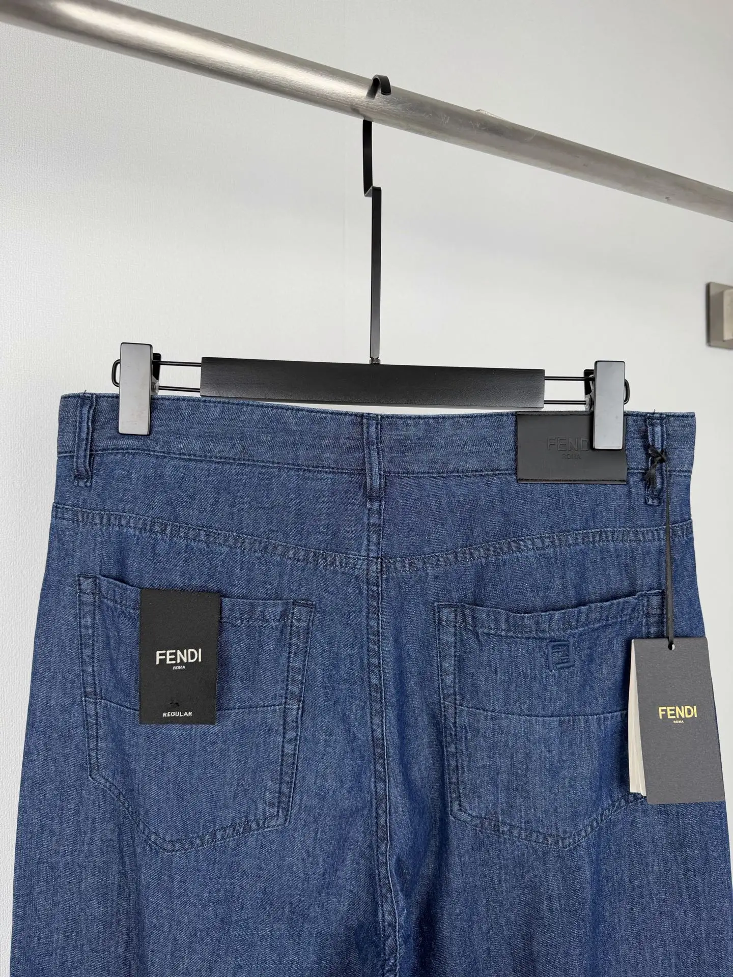 FF Logo Embroidered Straight-Leg Jeans D27521399 — view 4