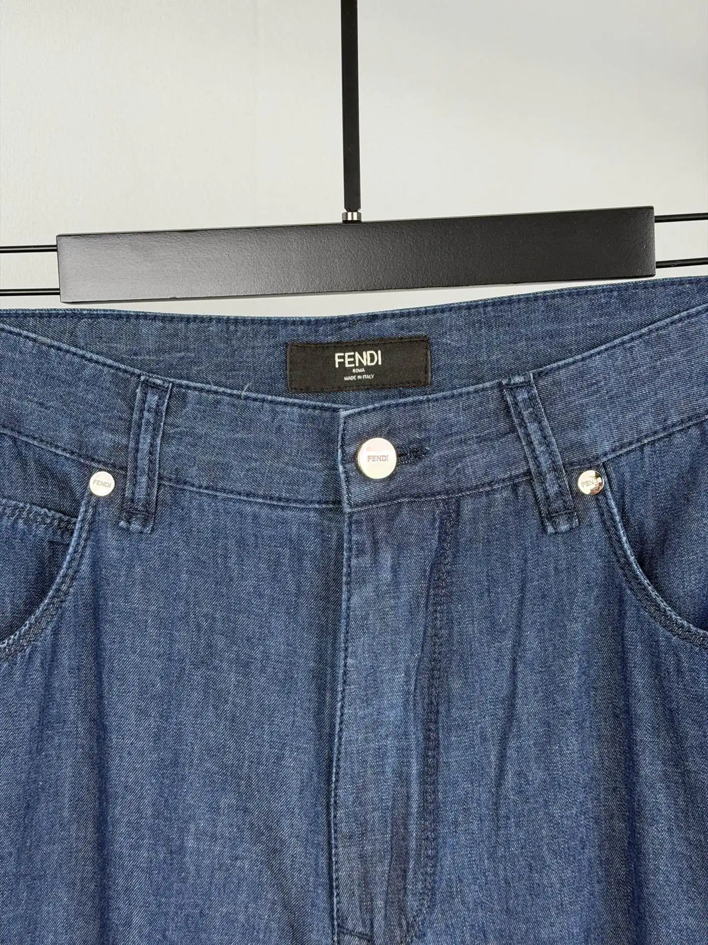 FF Logo Embroidered Straight-Leg Jeans D27521399 — view 5