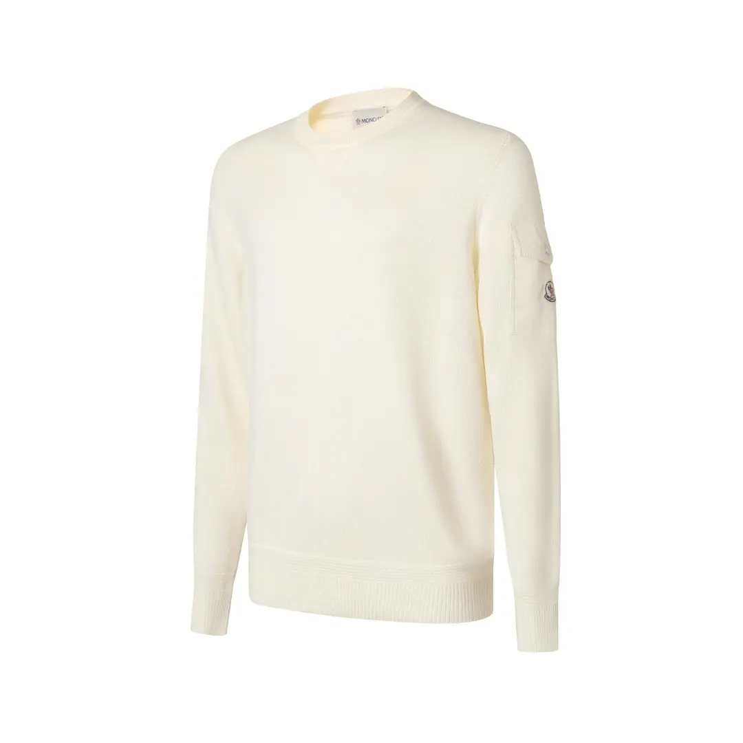 Pocket-Detail Wool-Blend Crew-Neck Sweater D27523206 — view 2