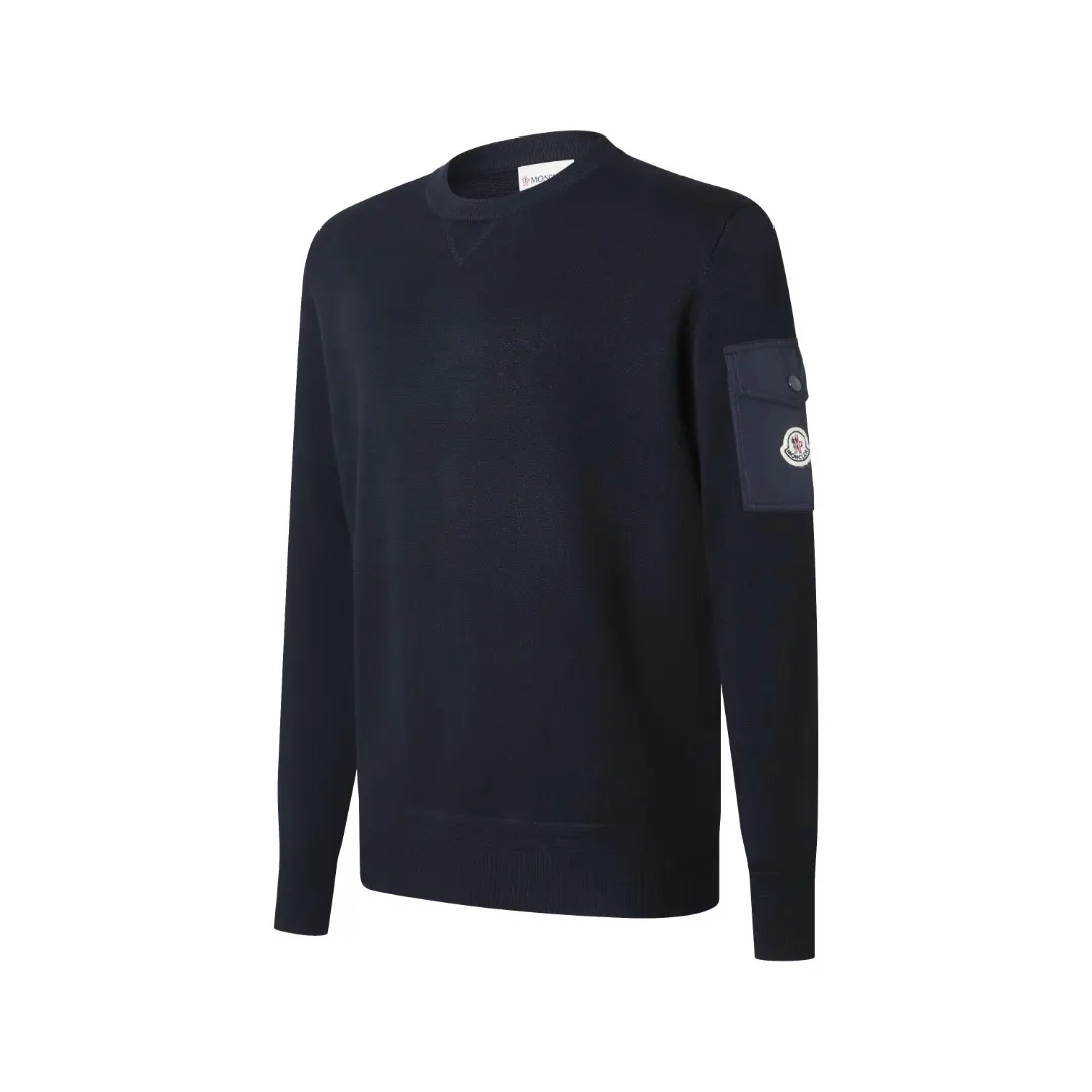 Logo-Patch Wool-Blend Crew-Neck Sweater D27523205 — view 2