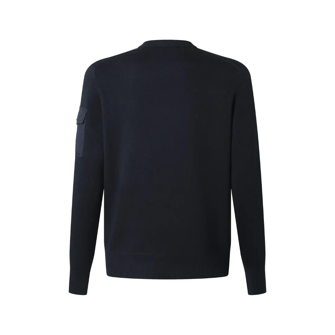 Logo-Patch Wool-Blend Crew-Neck Sweater D27523205 — view 3