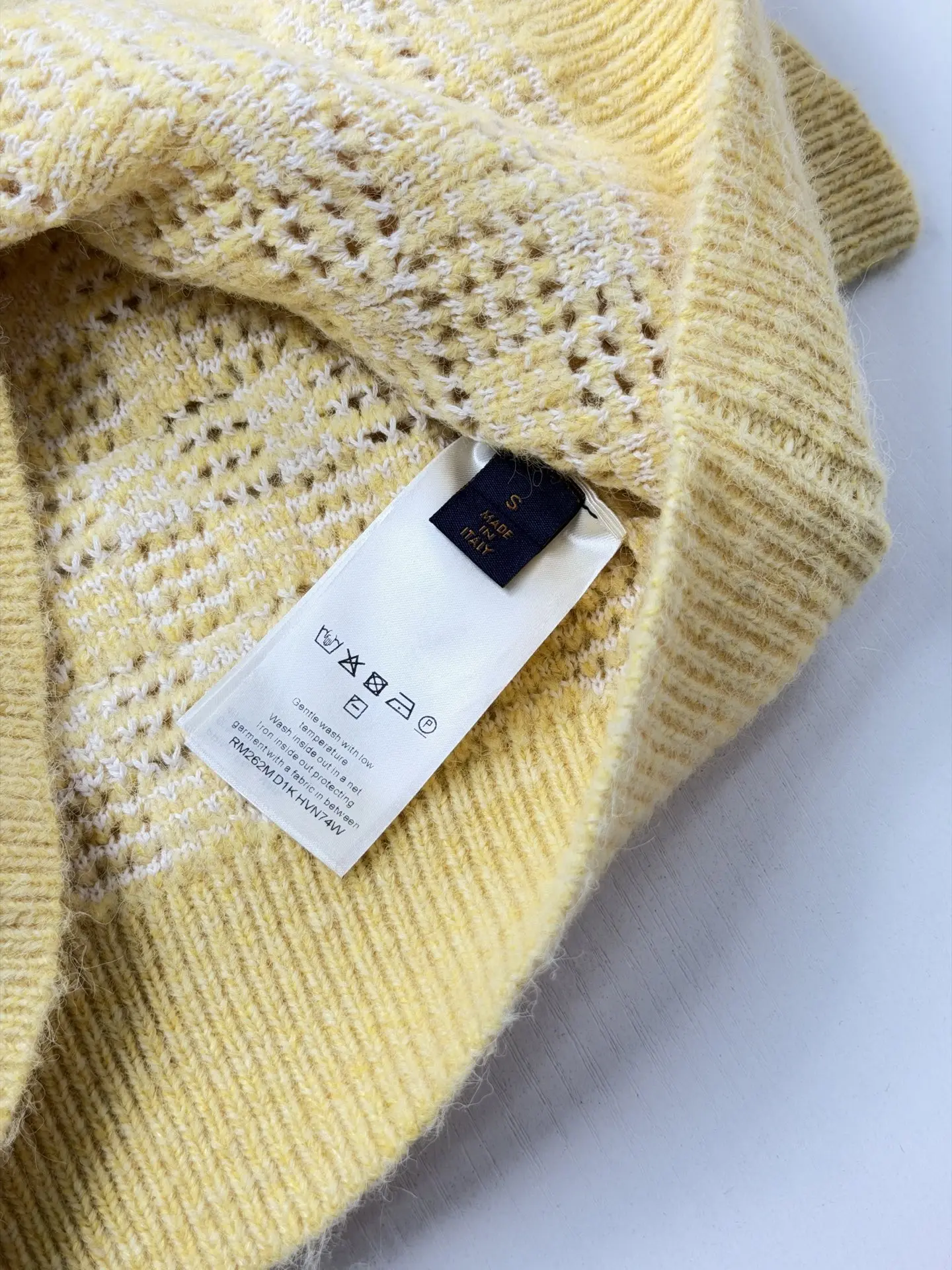 Damier Open-Knit Crew-Neck Sweater D28024745 — view 7