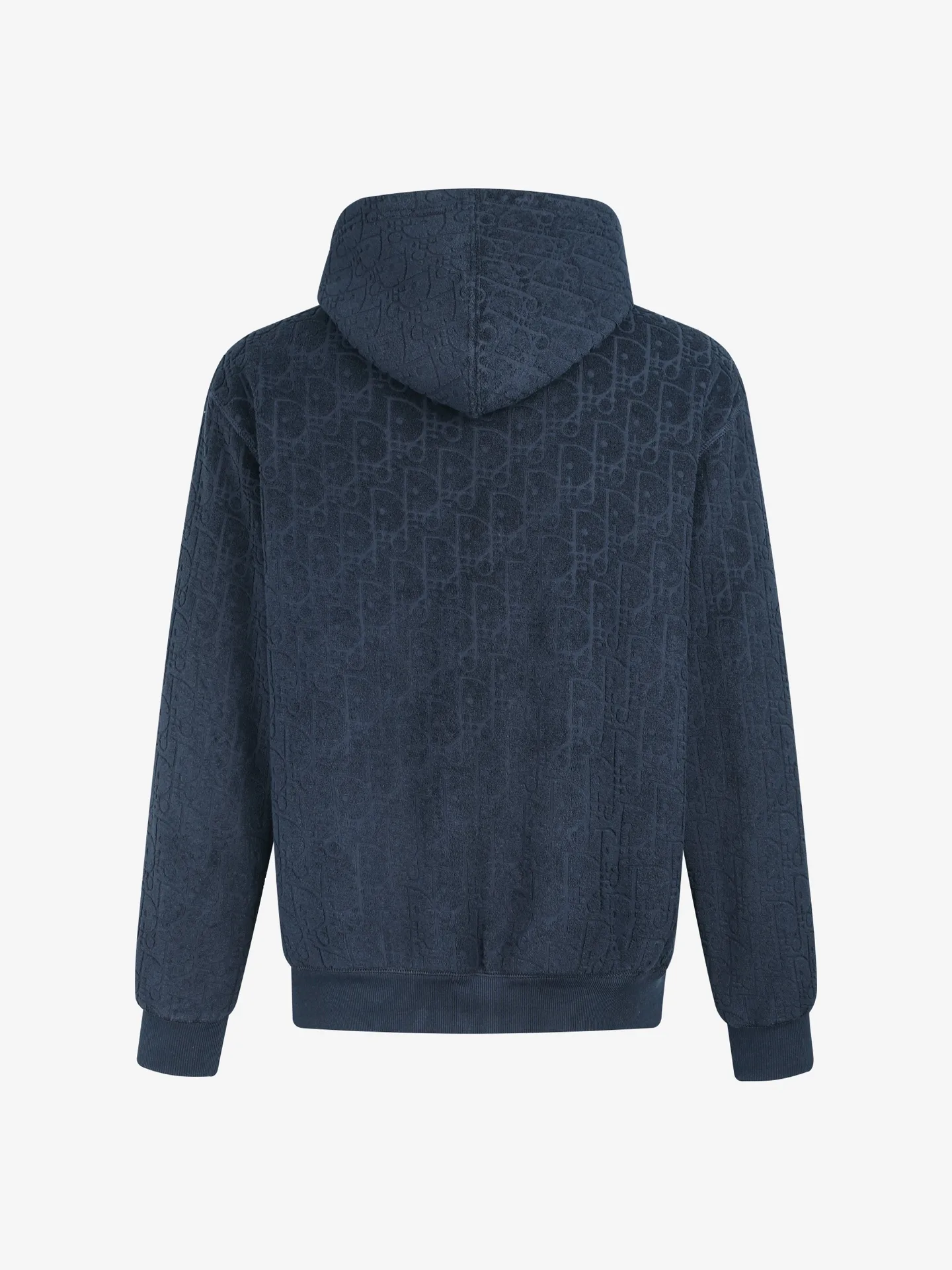 Oblique Jacquard Cotton-Terry Hoodie D28023224 — view 2