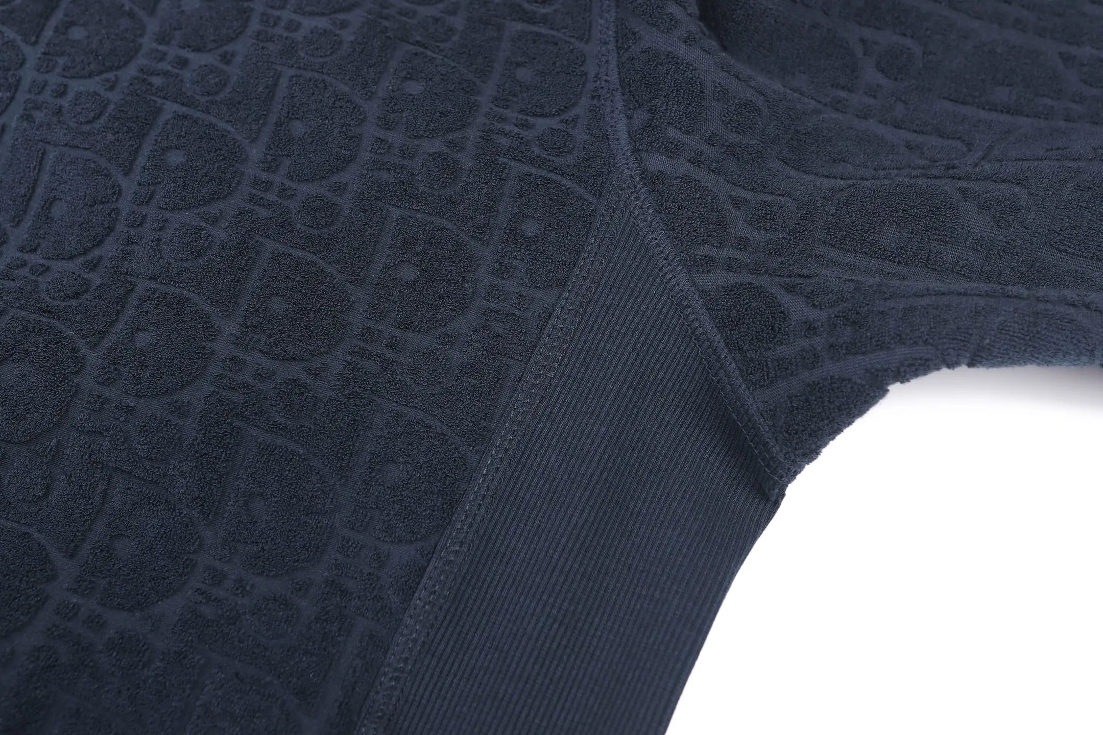 Oblique Jacquard Cotton-Terry Hoodie D28023224 — view 8