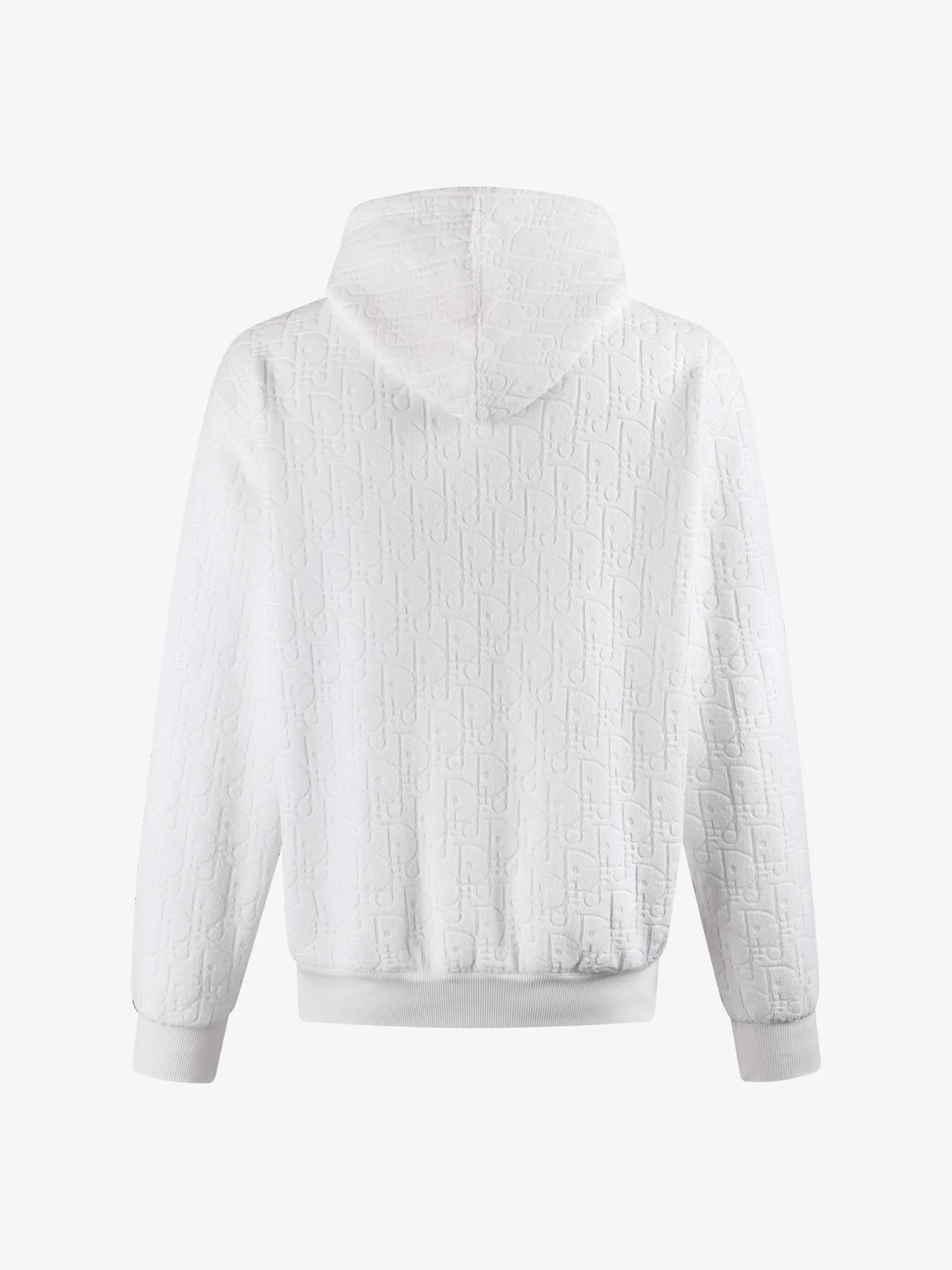 Oblique Jacquard Cotton-Terry Hoodie D28023225 — view 2