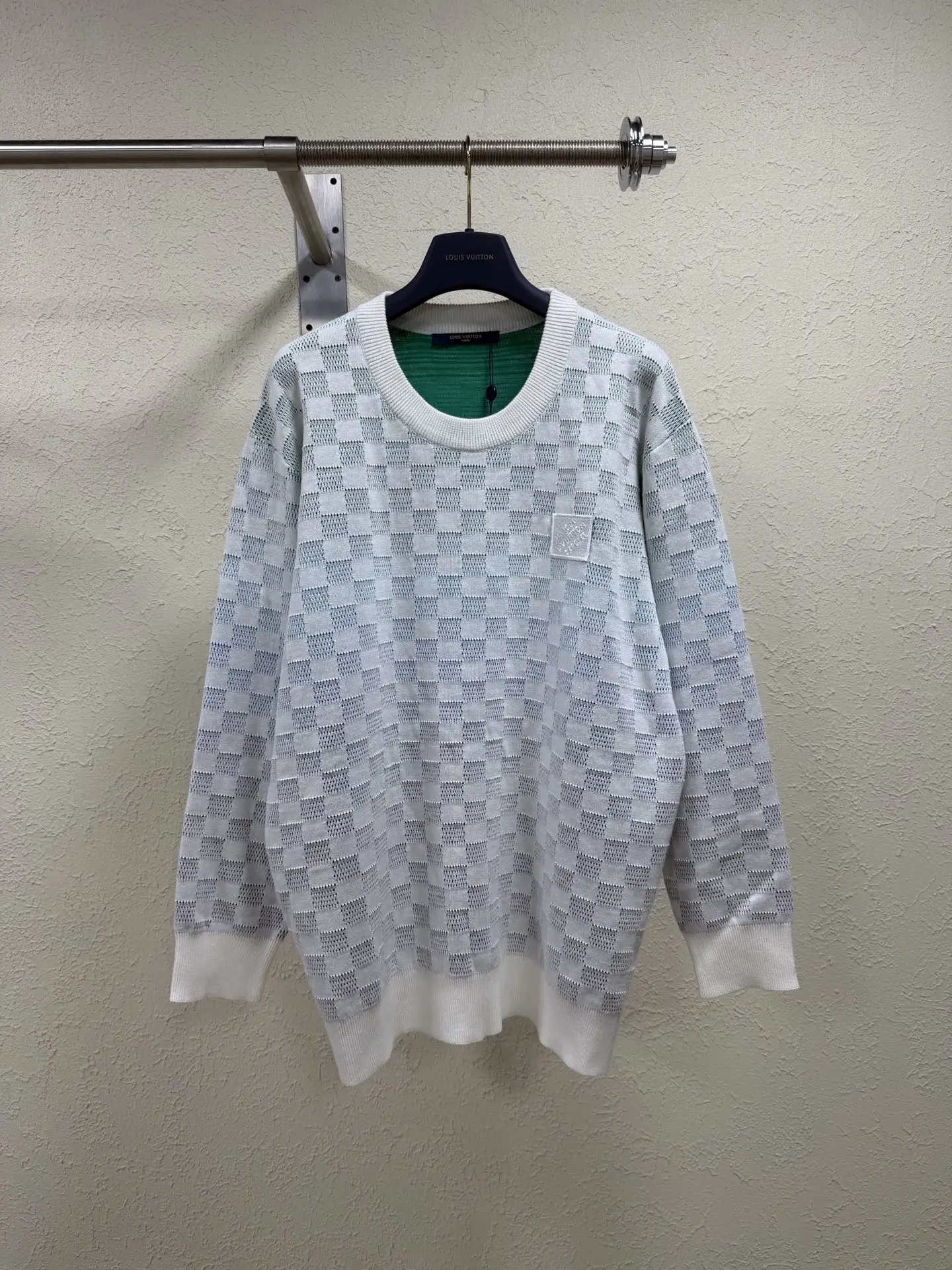 Damier Gradient Crew-Neck Knit Sweater D28023183