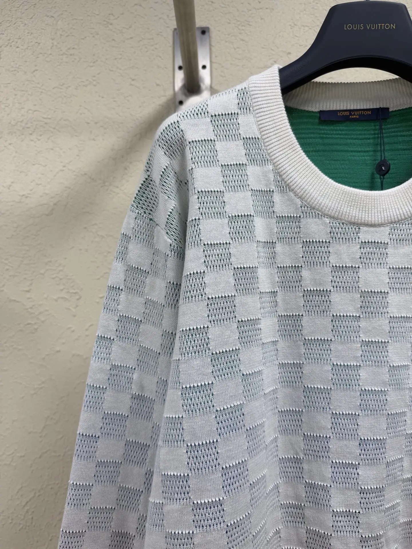 Damier Gradient Crew-Neck Knit Sweater D28023183 — view 3