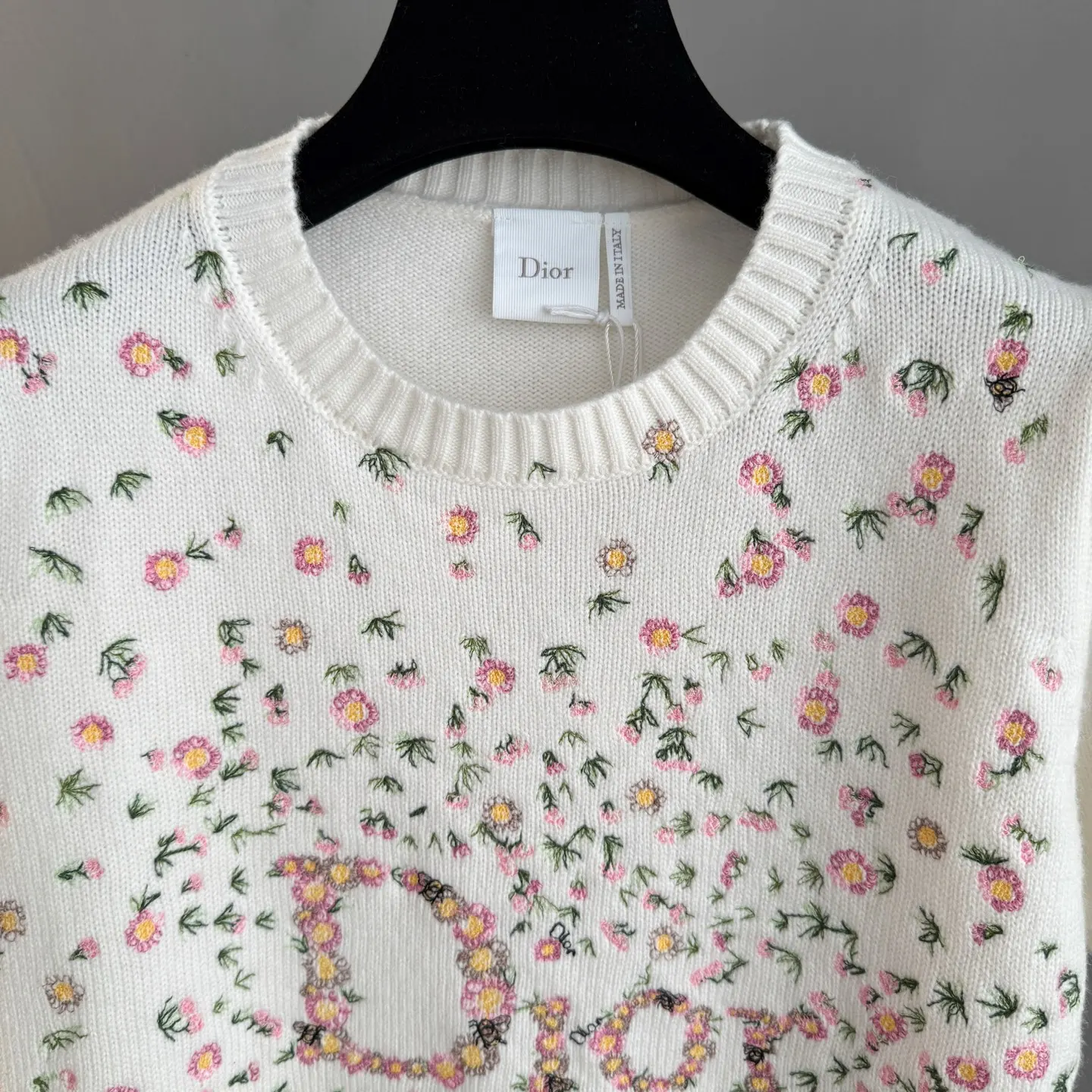 Daisy Garden Embroidered Cashmere Knit Top D28024055 — view 3