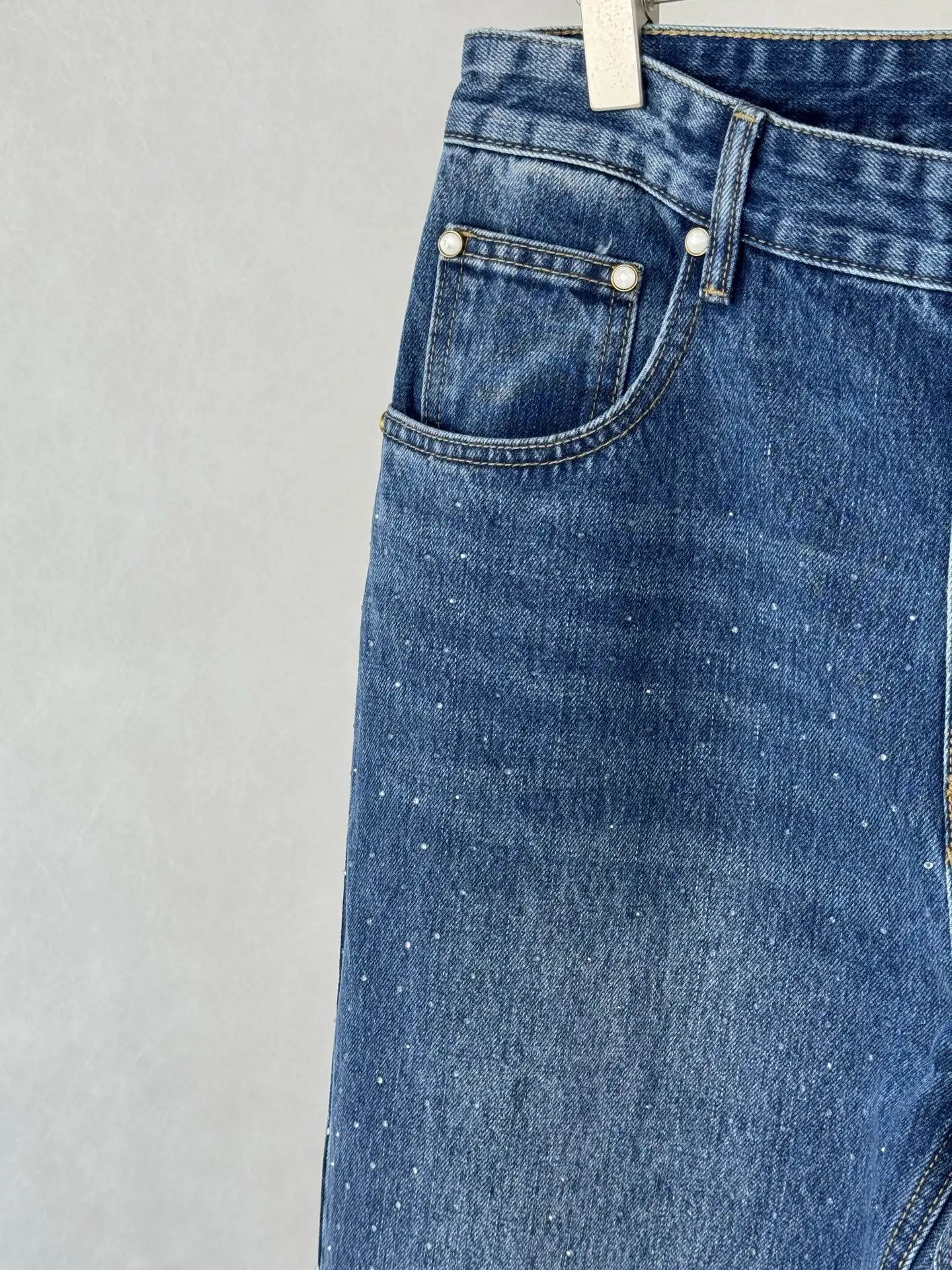 Crystal-Embellished Straight-Leg Jeans D28521228 — view 8