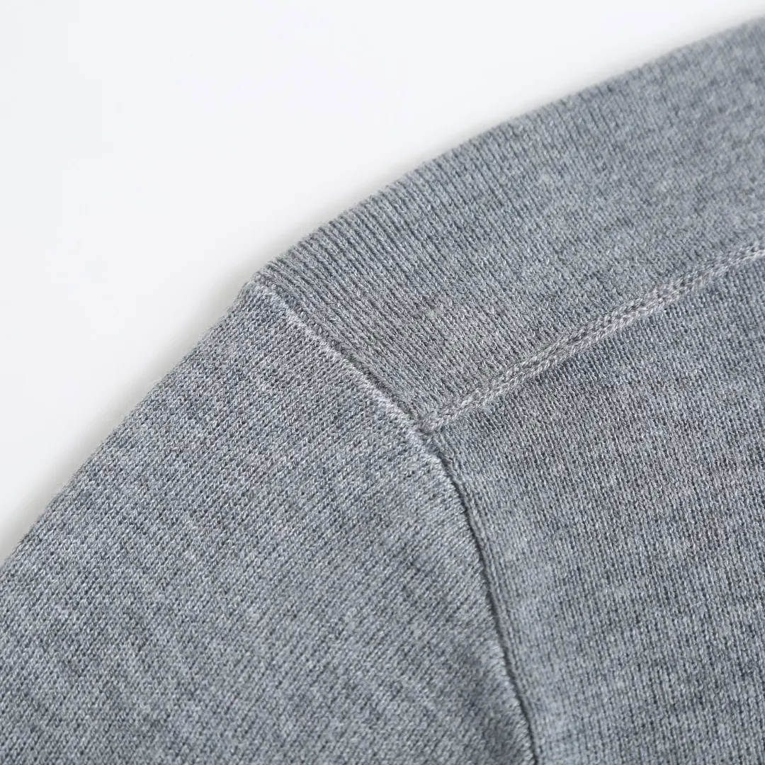 Check-Trim Wool-Blend Knit Cardigan D28524882 — view 10