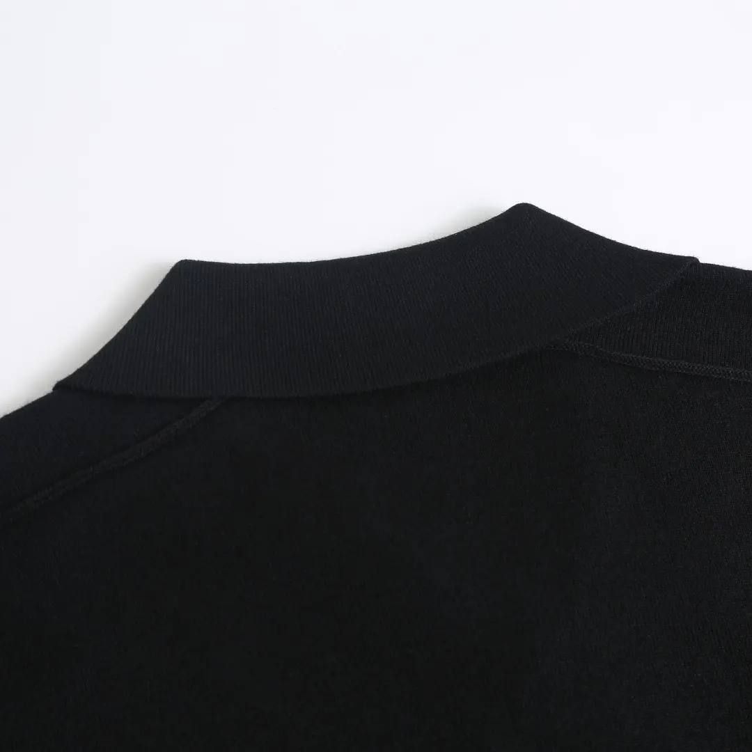 Check-Trim Wool-Blend Polo Cardigan D28524881 — view 10