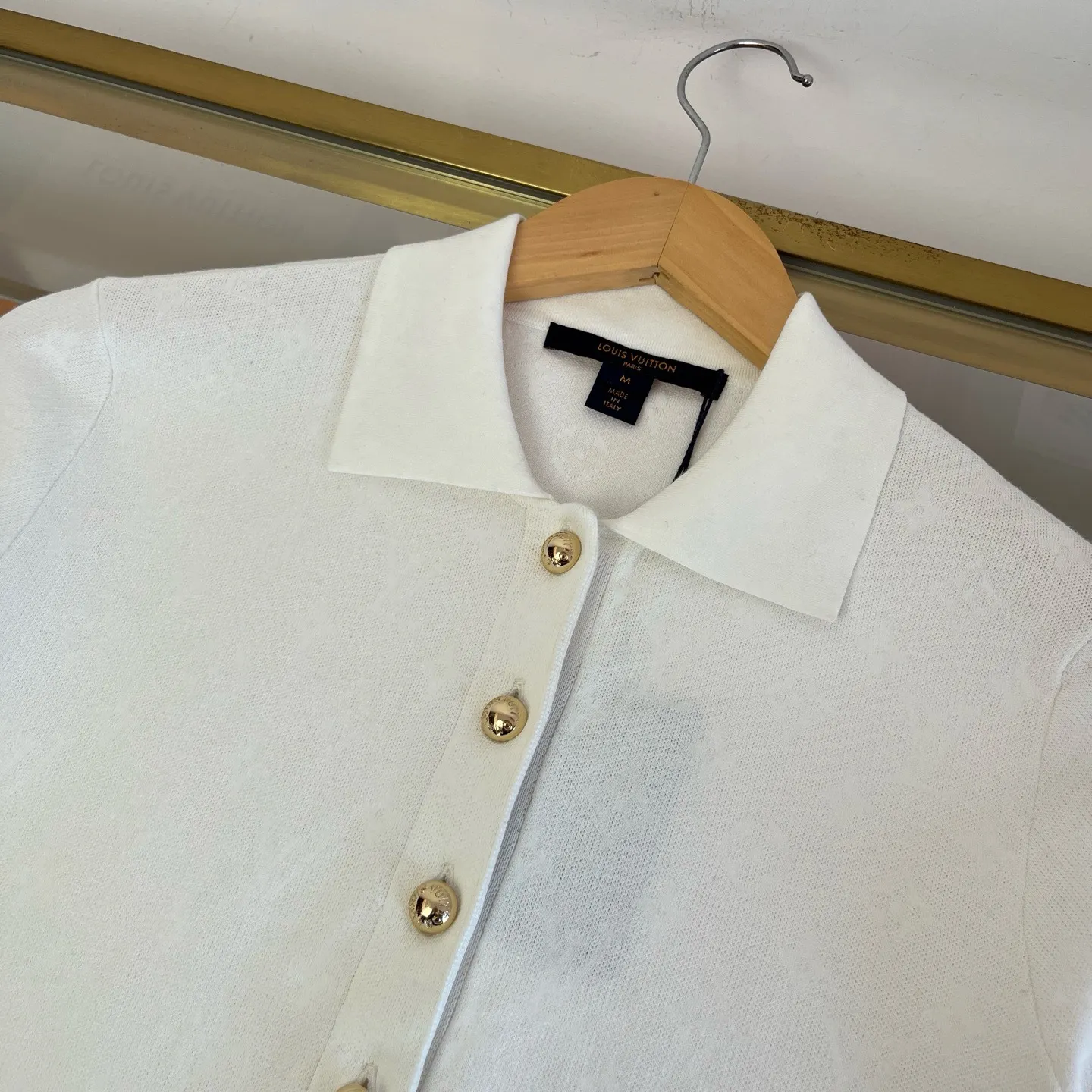 Monogram Piqué Cotton Polo Shirt D28524043 — view 3