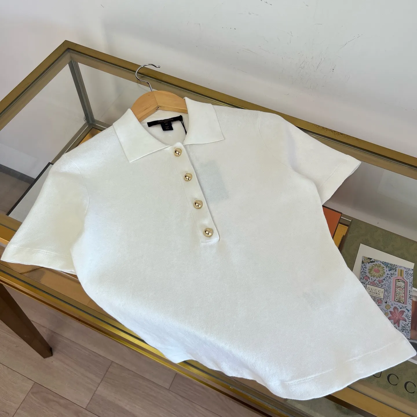 Monogram Piqué Cotton Polo Shirt D28524043 — view 5