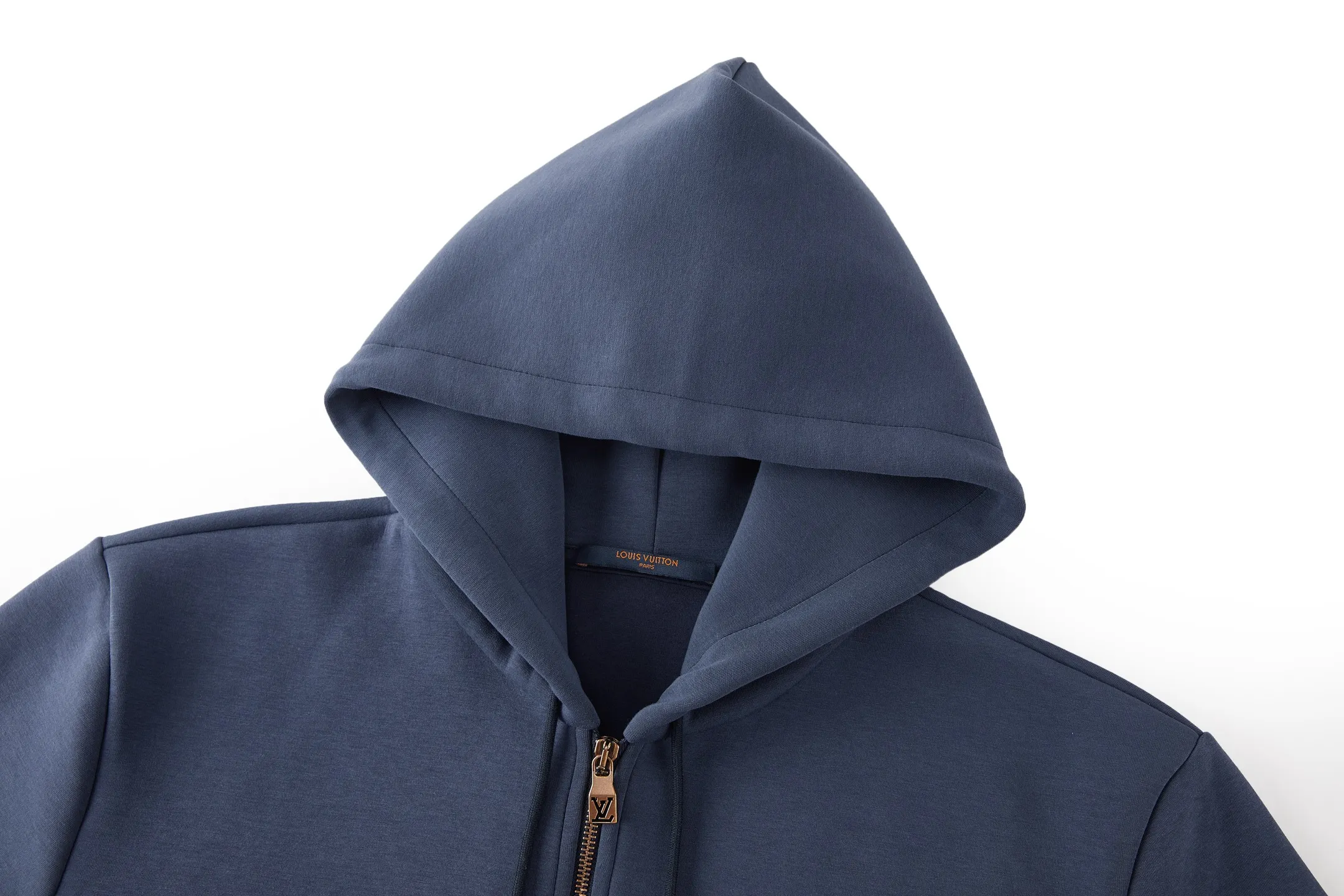Leather Patch Zip-Up Hoodie D29024772 — view 3