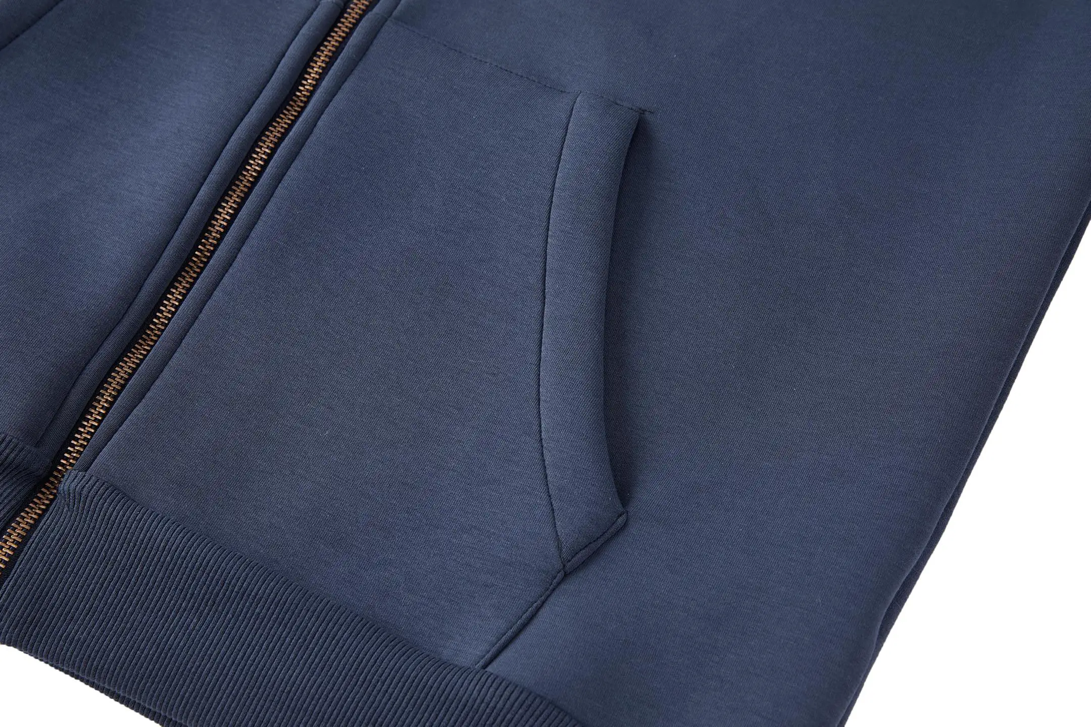 Leather Patch Zip-Up Hoodie D29024772 — view 8