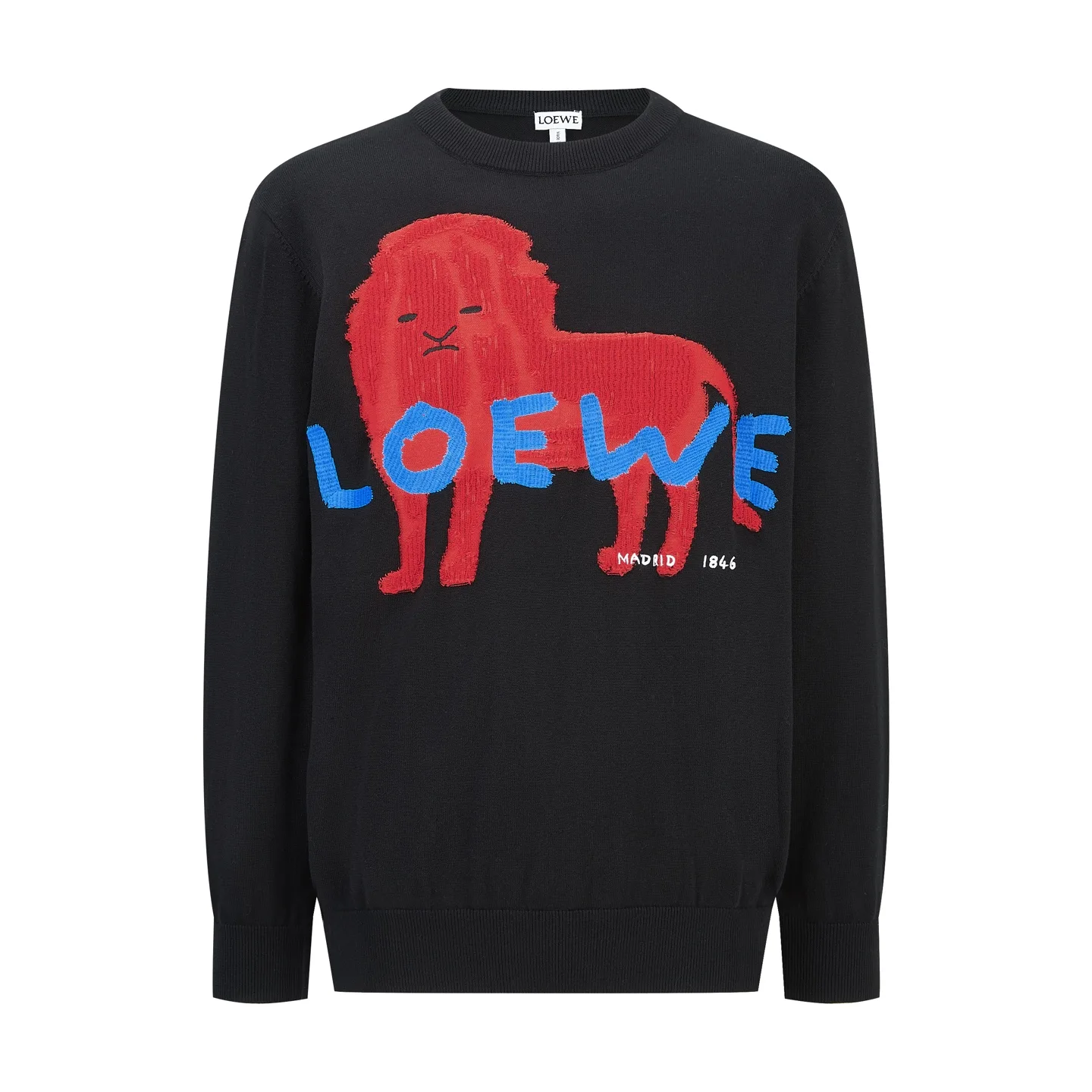 Lion Intarsia Cotton and Silk-Blend Sweater D29023222