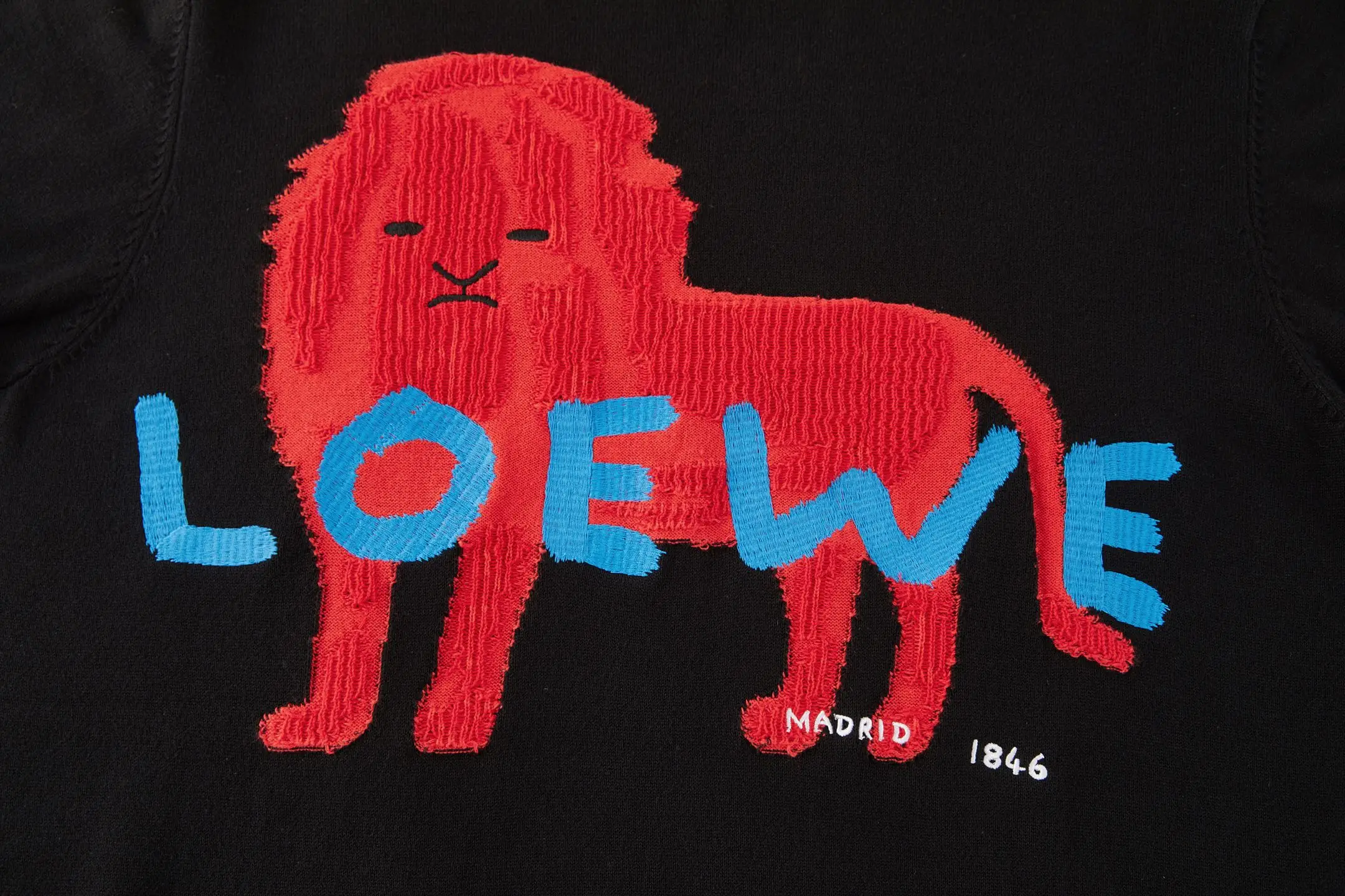 Lion Intarsia Cotton and Silk-Blend Sweater D29023222 — view 3