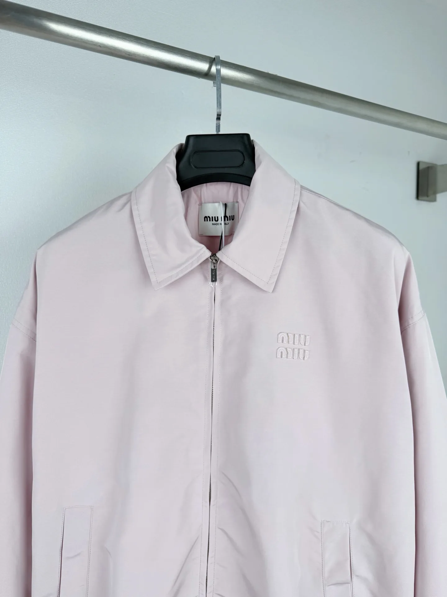 Embroidered Logo Zip-Up Harrington Jacket D29021310 — view 2