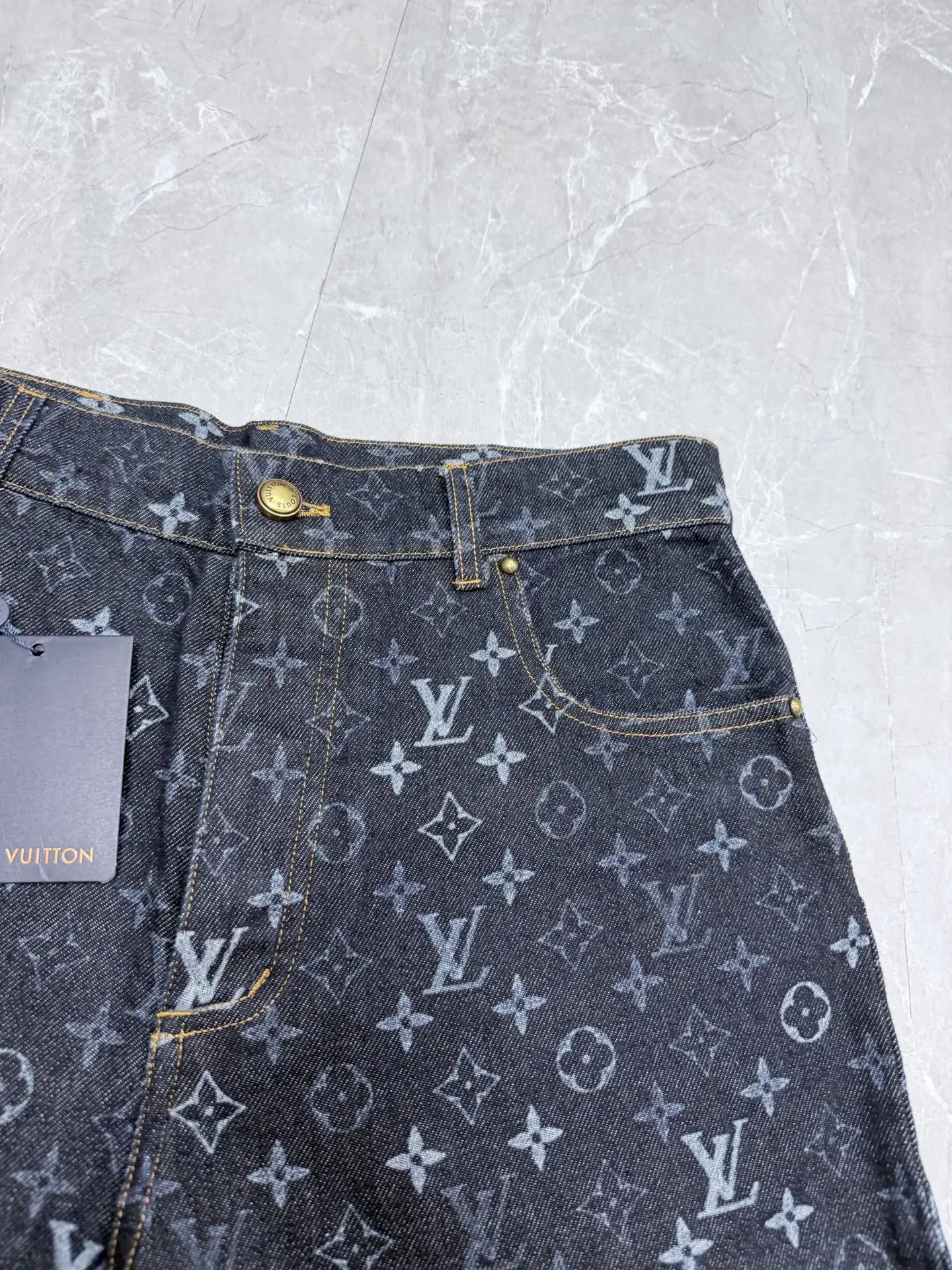 Monogram All-Over Print Denim Jeans D29023329 — view 4