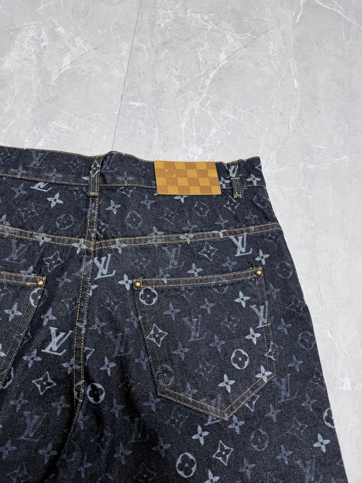 Monogram All-Over Print Denim Jeans D29023329 — view 8