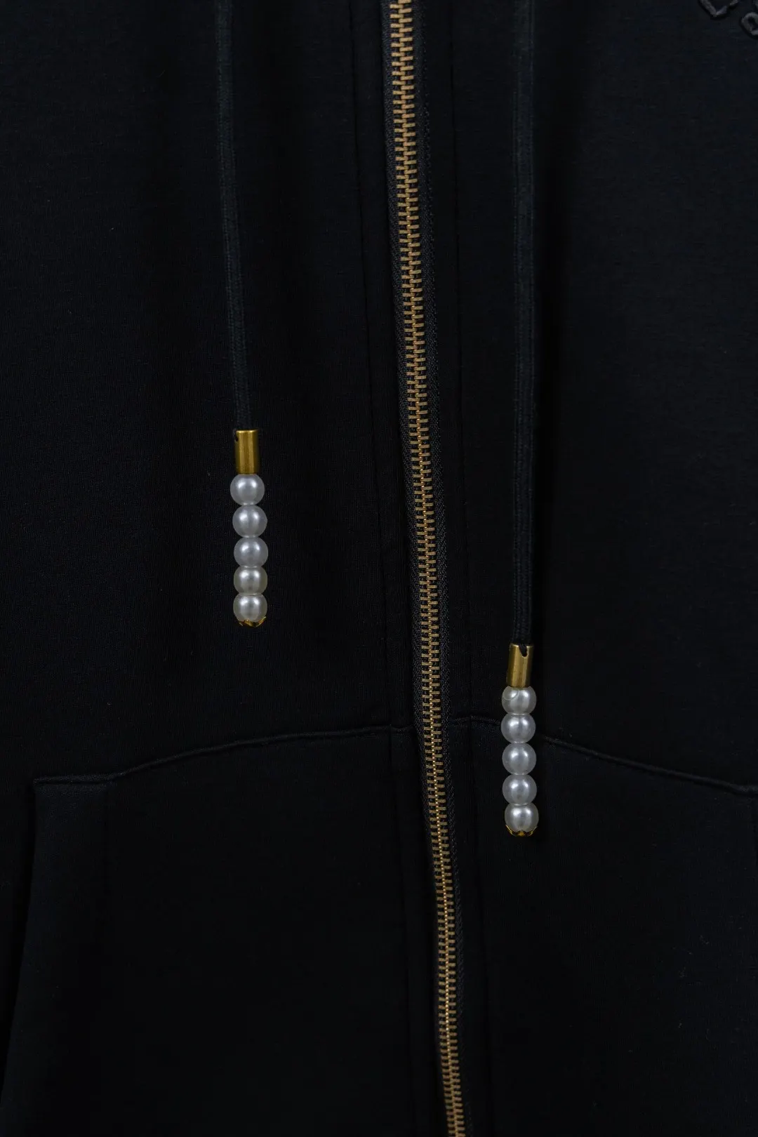 Embroidered Zip-Up Knit Hoodie D29524738 — view 8