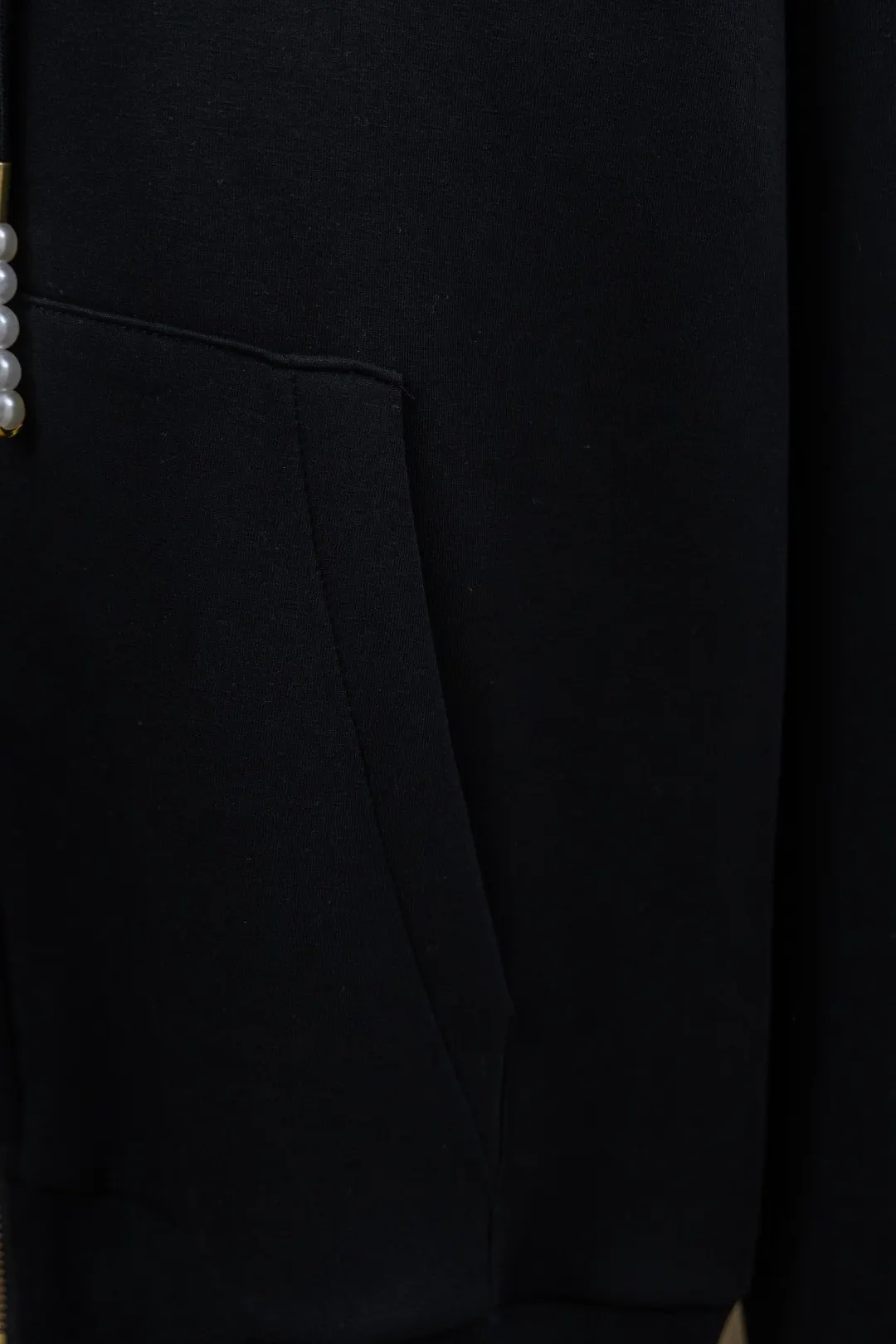 Embroidered Zip-Up Knit Hoodie D29524738 — view 9