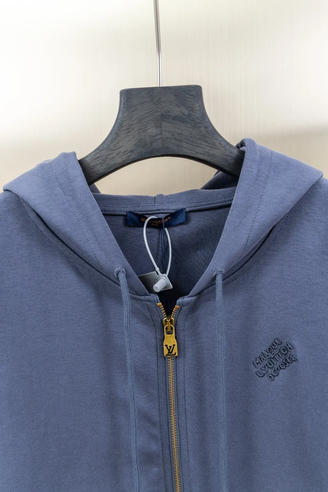 Embroidered Zip-Up Knit Hoodie D29524737 — view 3