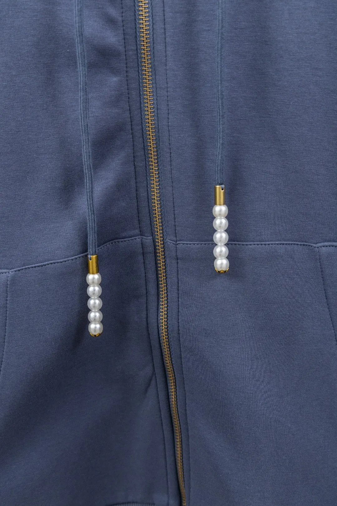 Embroidered Zip-Up Knit Hoodie D29524737 — view 8
