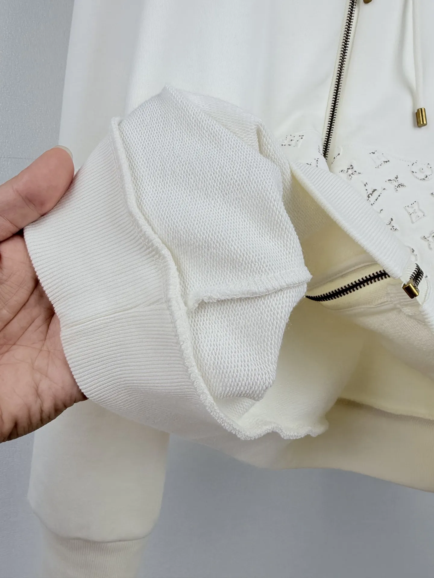 Monogram Embossed Zip-Up Hoodie D30022737 — view 11