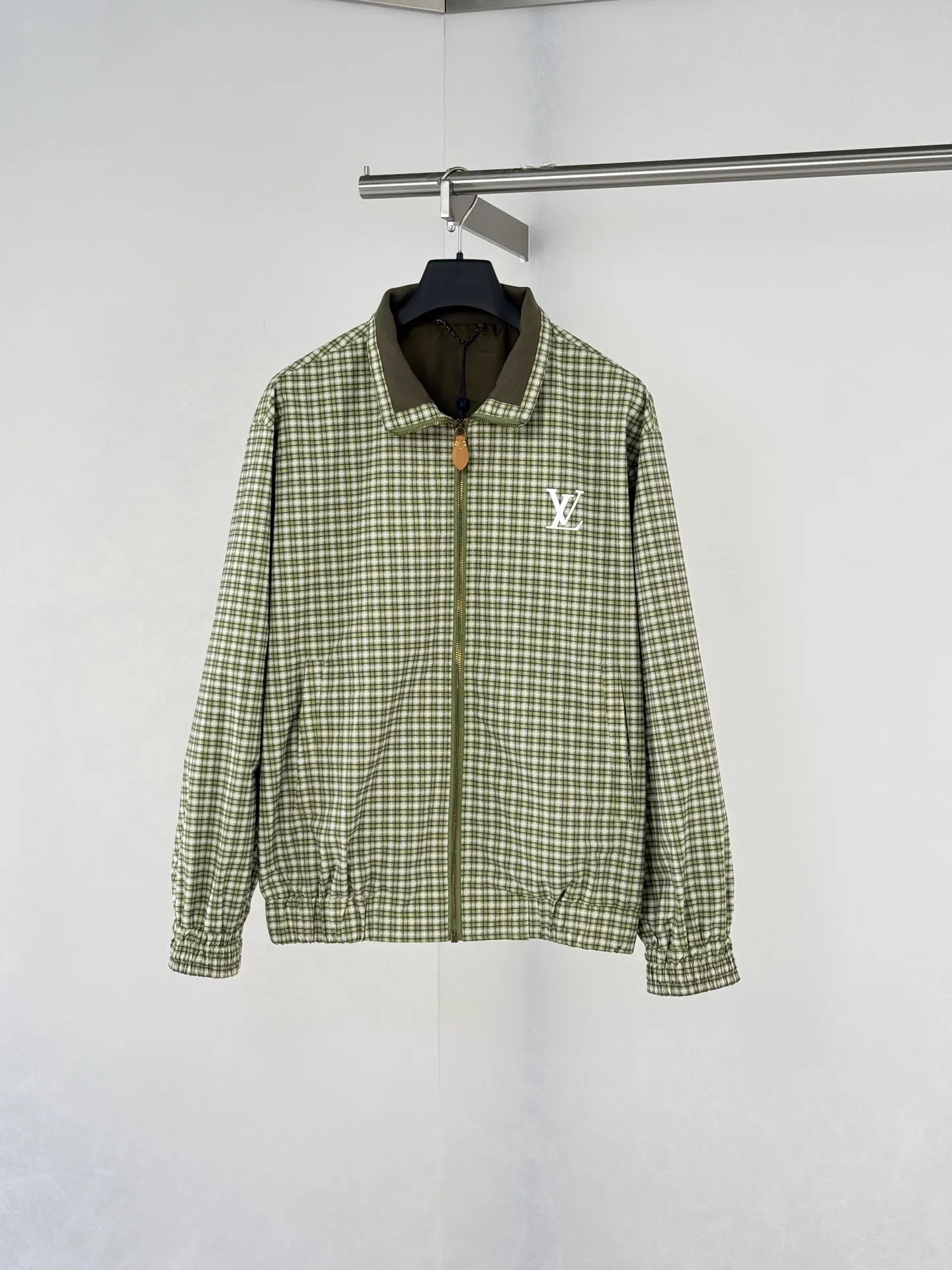 Checkered Gradient Harrington Jacket D30021248