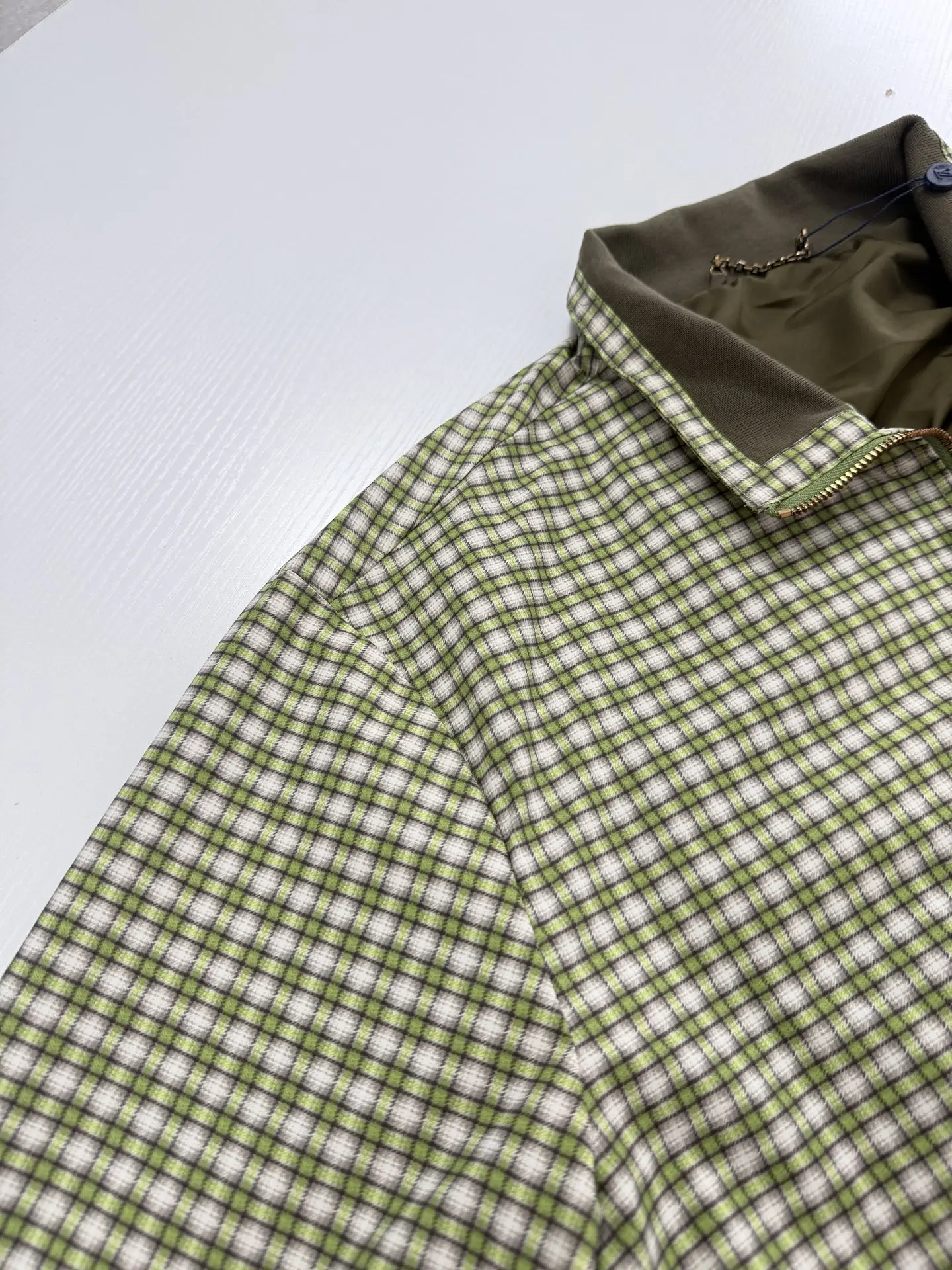 Checkered Gradient Harrington Jacket D30021248 — view 5