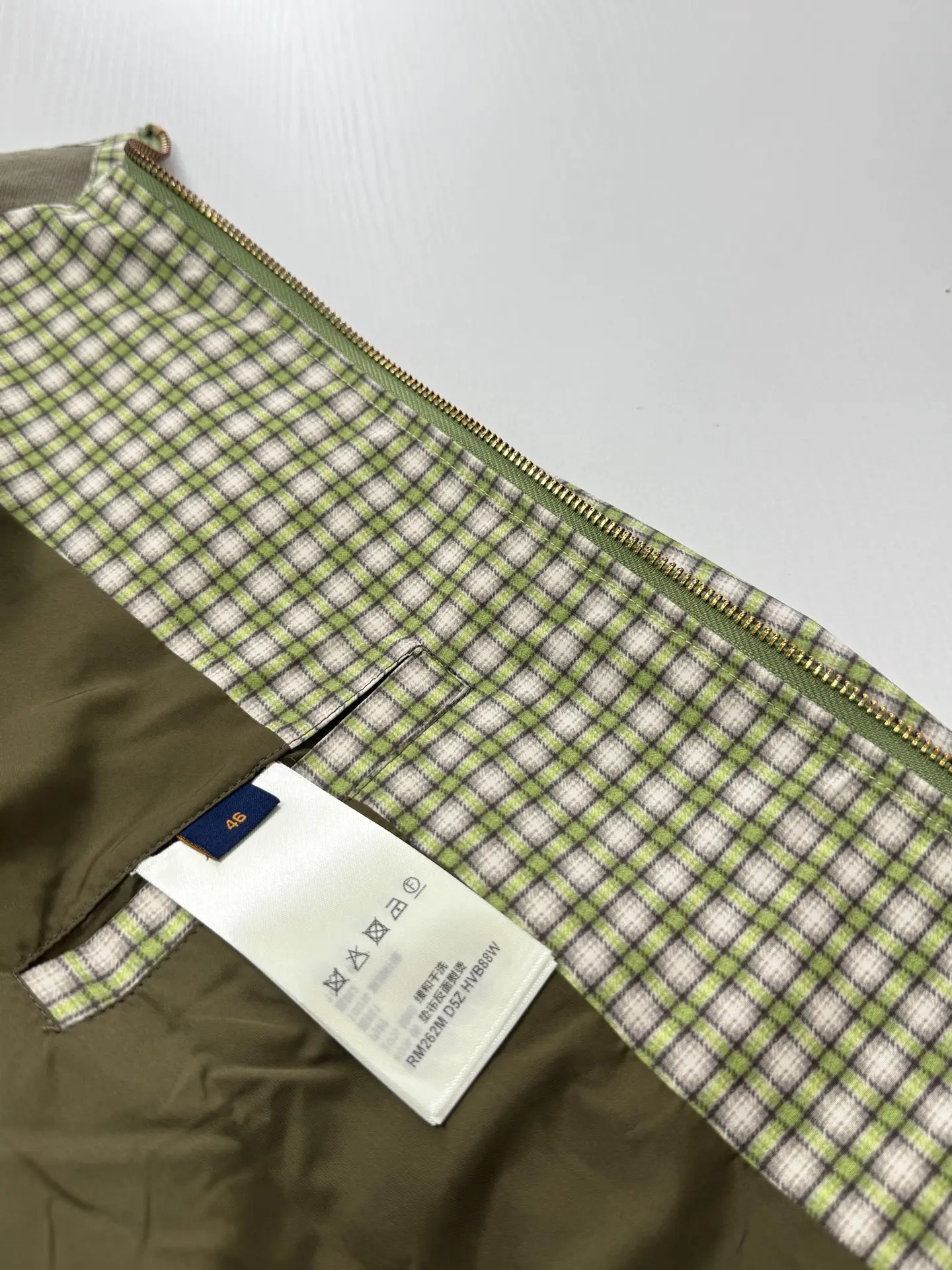 Checkered Gradient Harrington Jacket D30021248 — view 12