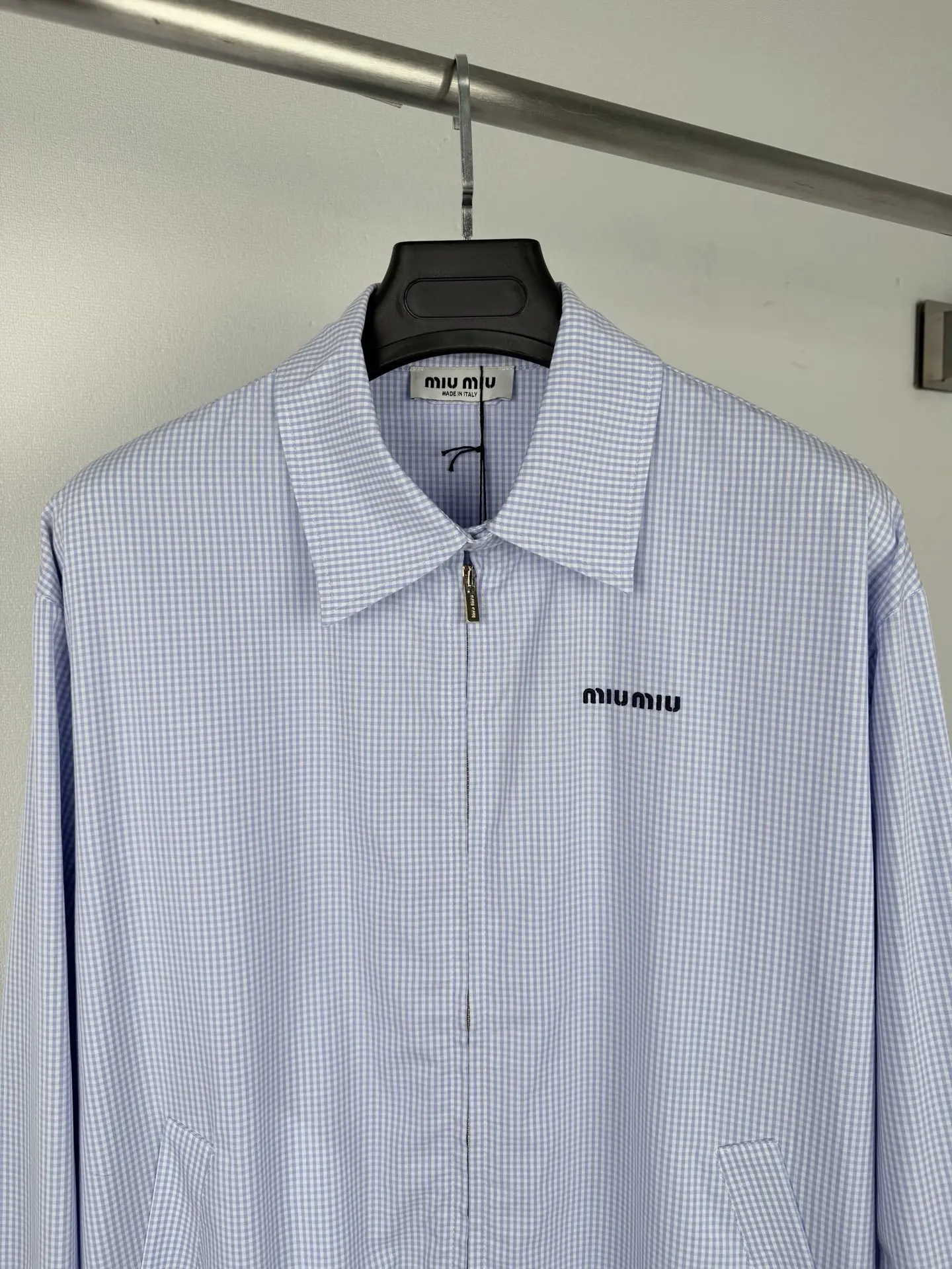 Gingham Check Harrington Jacket D30021305 — view 2