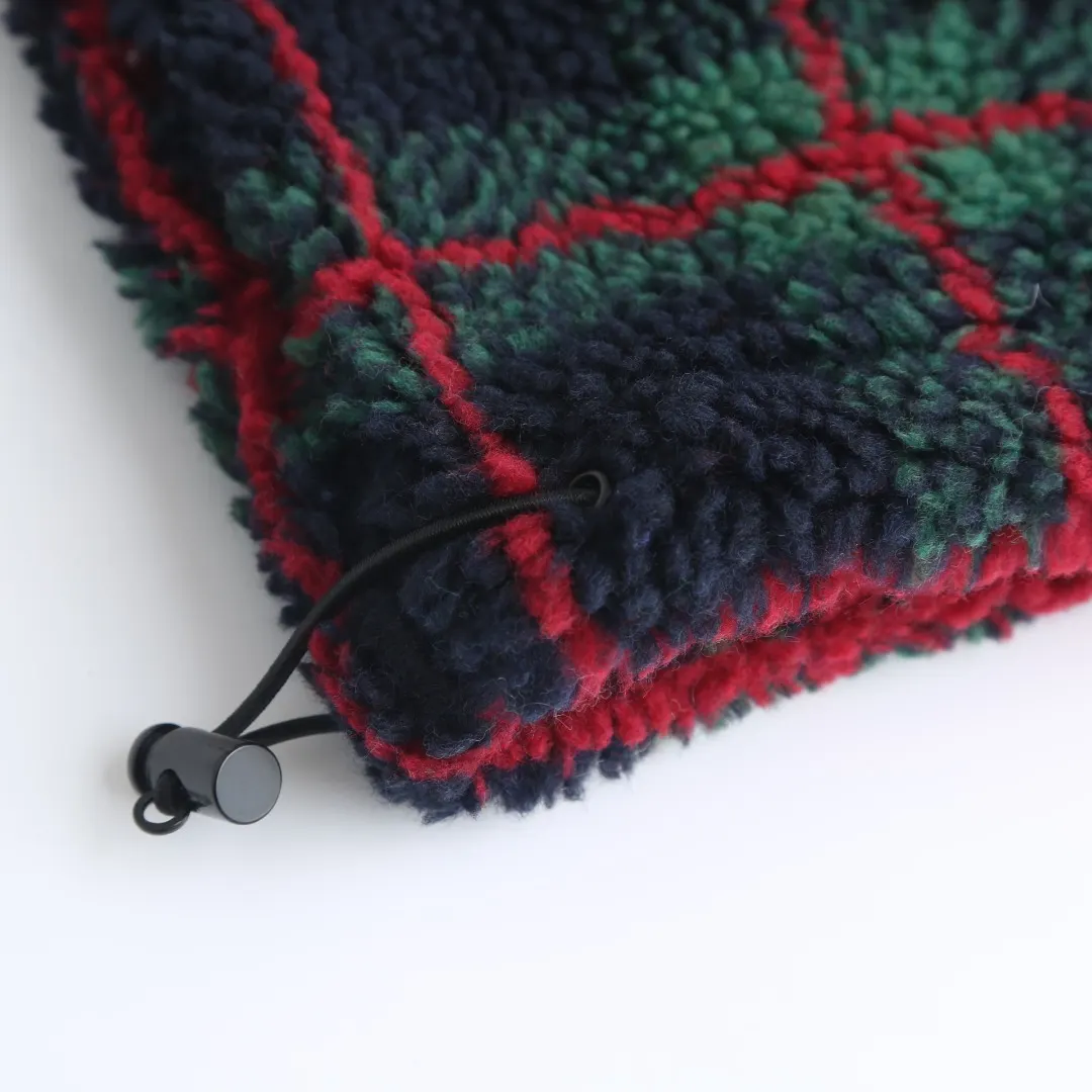 Plaid Wool-Blend Fleece Zip-Up Jacket D30021216 — view 9